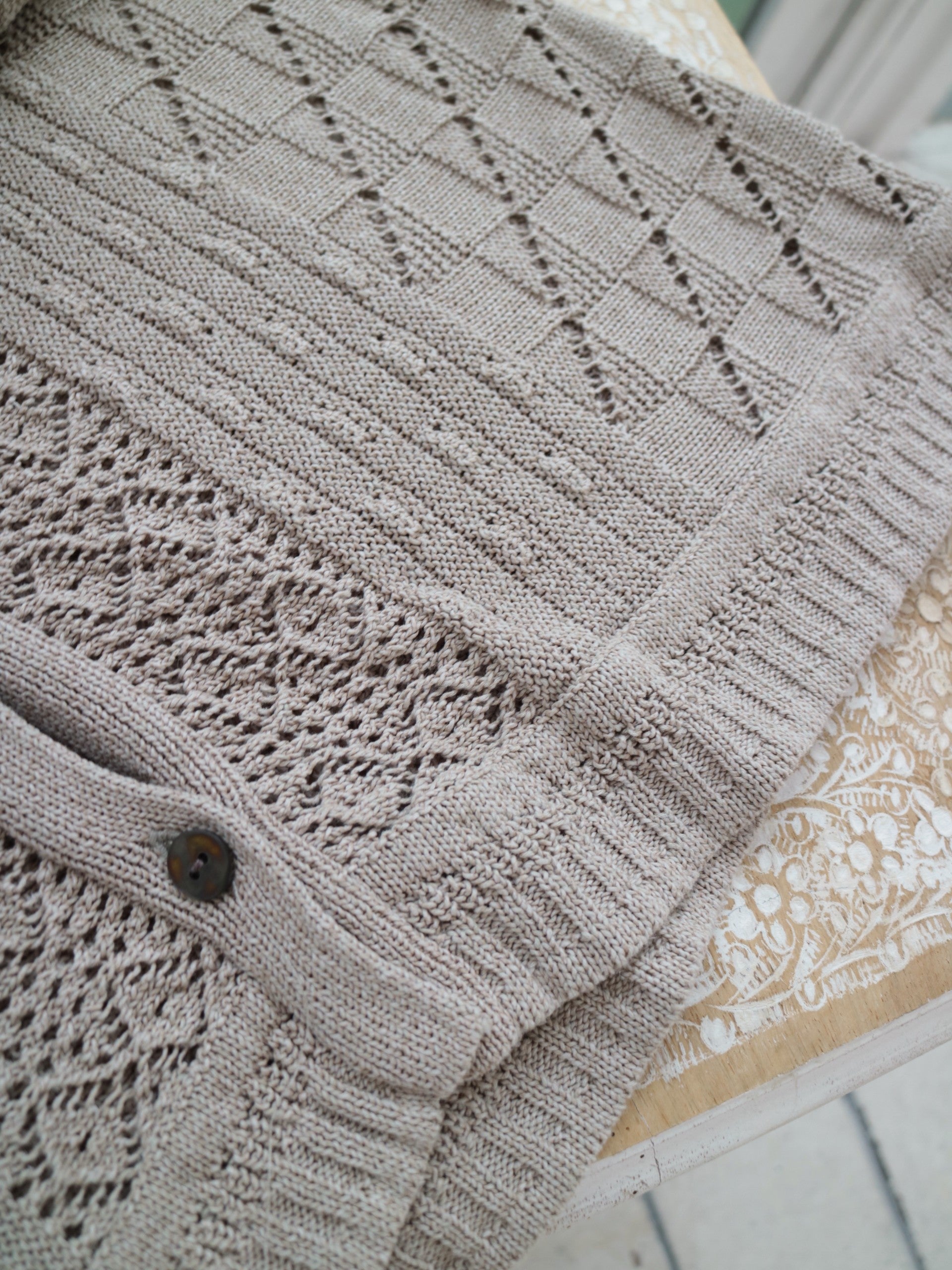 doux bleu　オープンワーク ニットシャツ　DB-2542-021