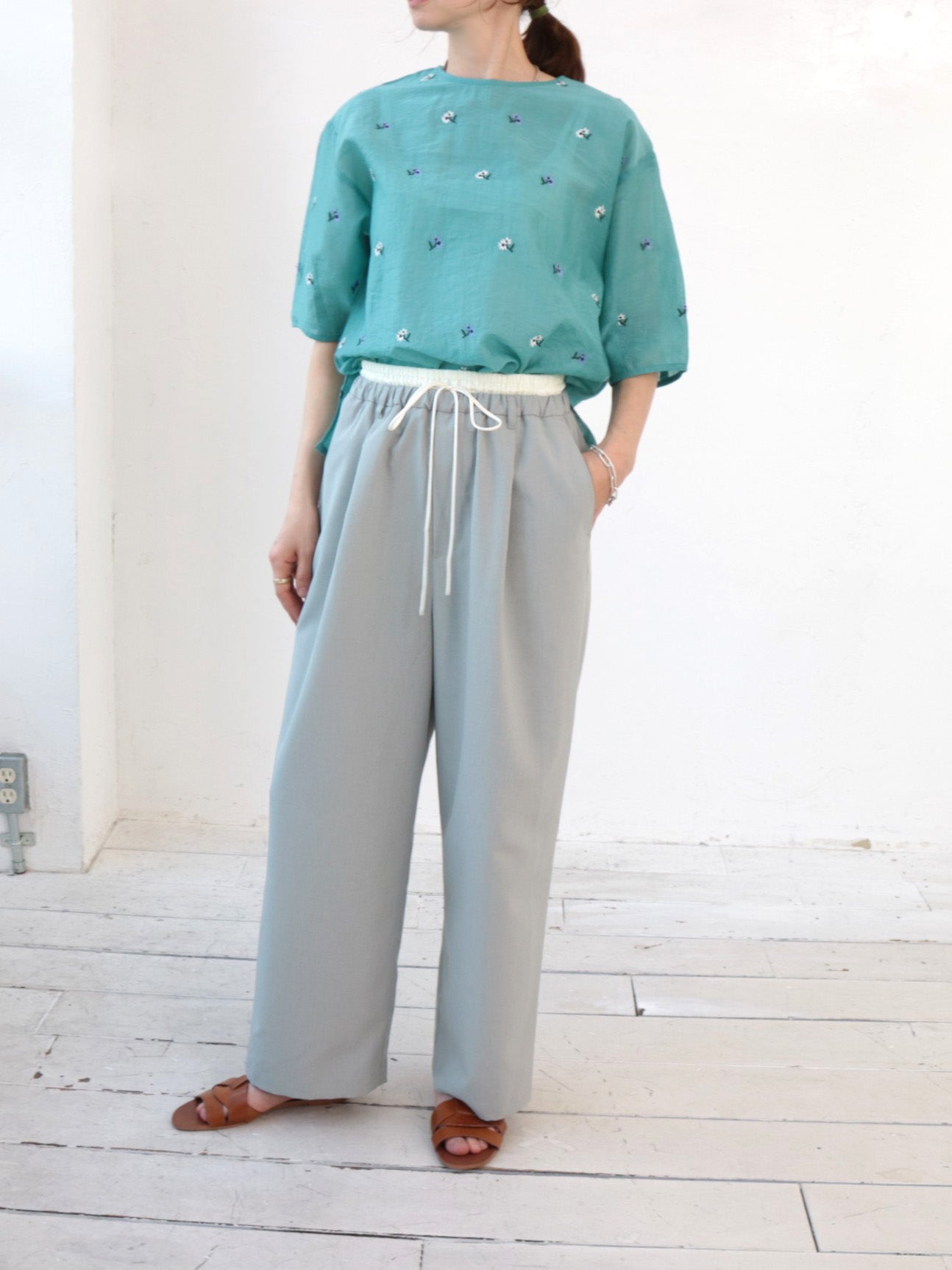doux bleu　ダブルウェストパンツ　DB-2625-061
