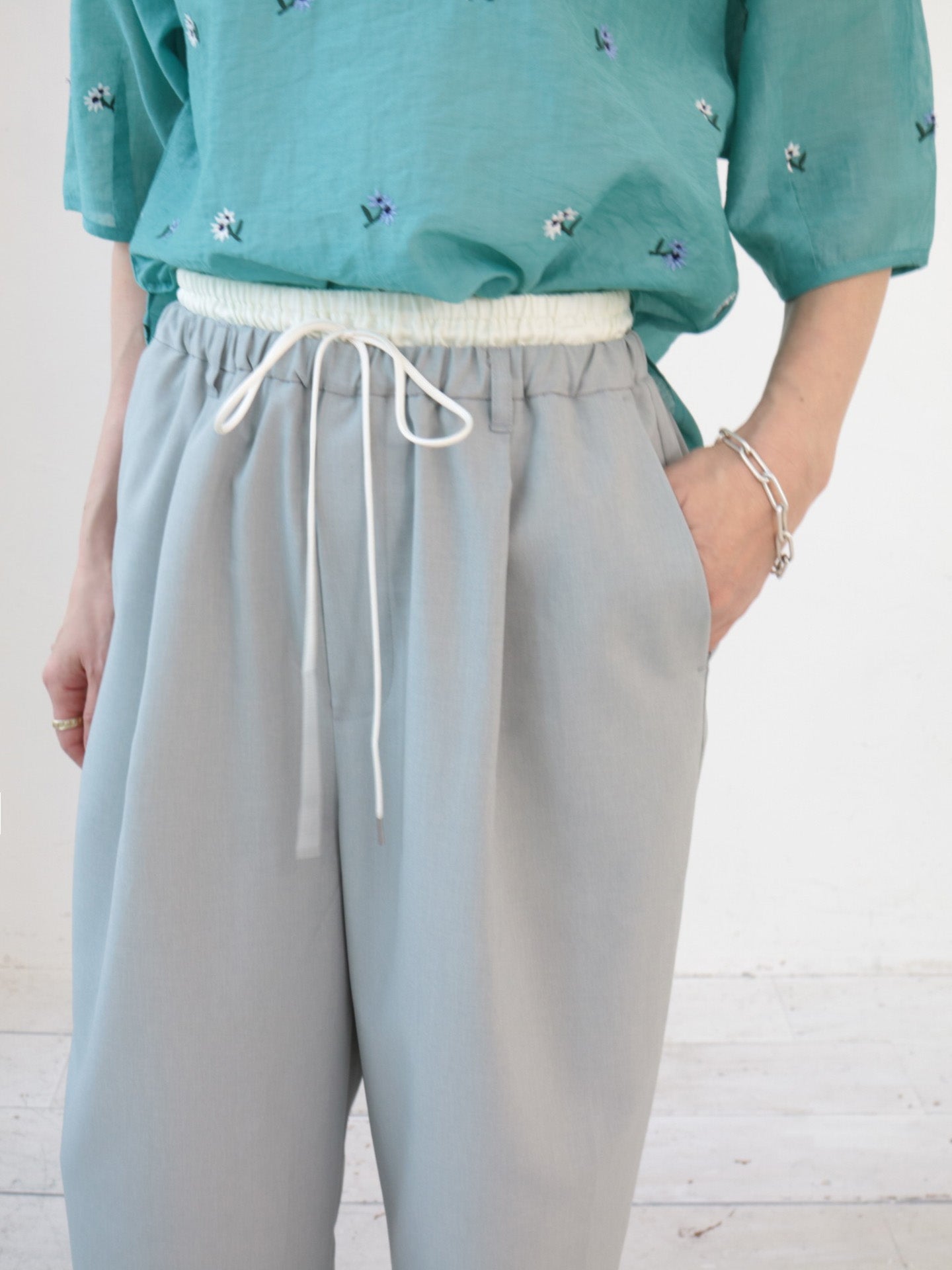 doux bleu　ダブルウェストパンツ　DB-2625-061
