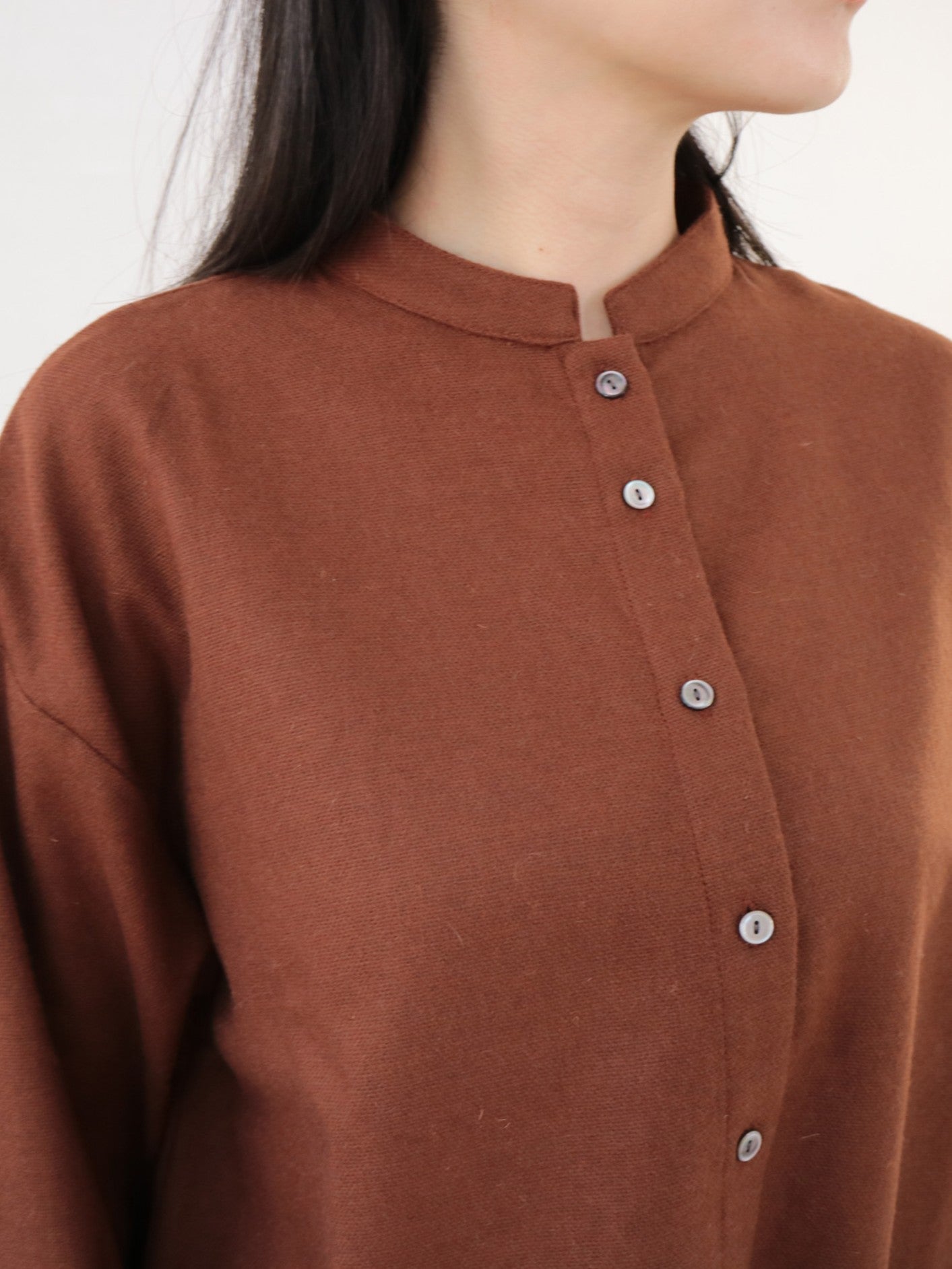 YARRA　CORDUR×OXFORDシャツ（WEB限定カラー：ブラウン）YR-1553-265