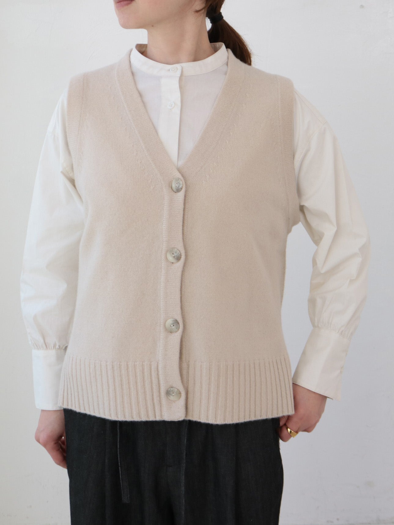 doux bleu　バックギャザーシャツ　DB-2543-028