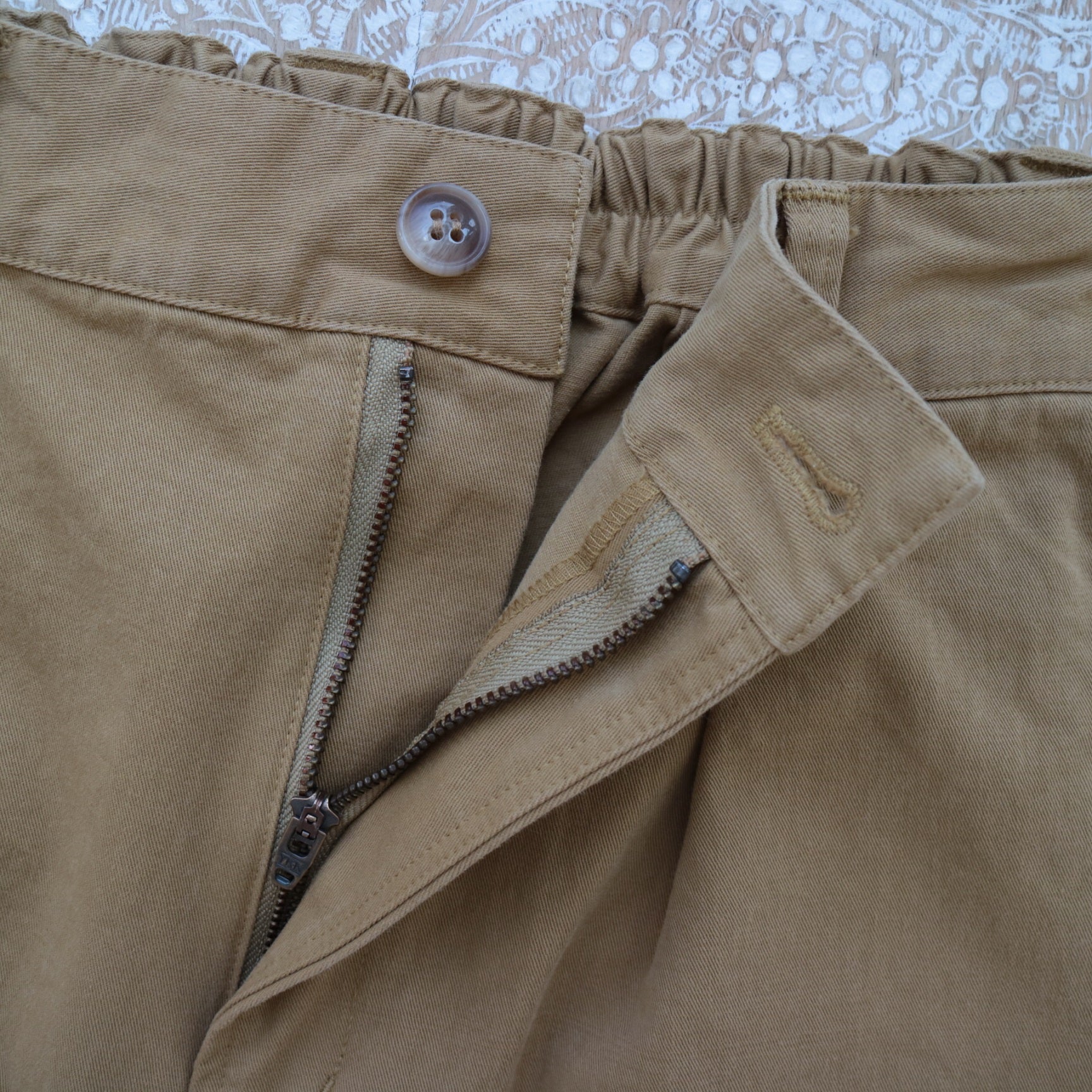YARRA　綿１００ワッシャー８分丈パンツ　YR-1415-223