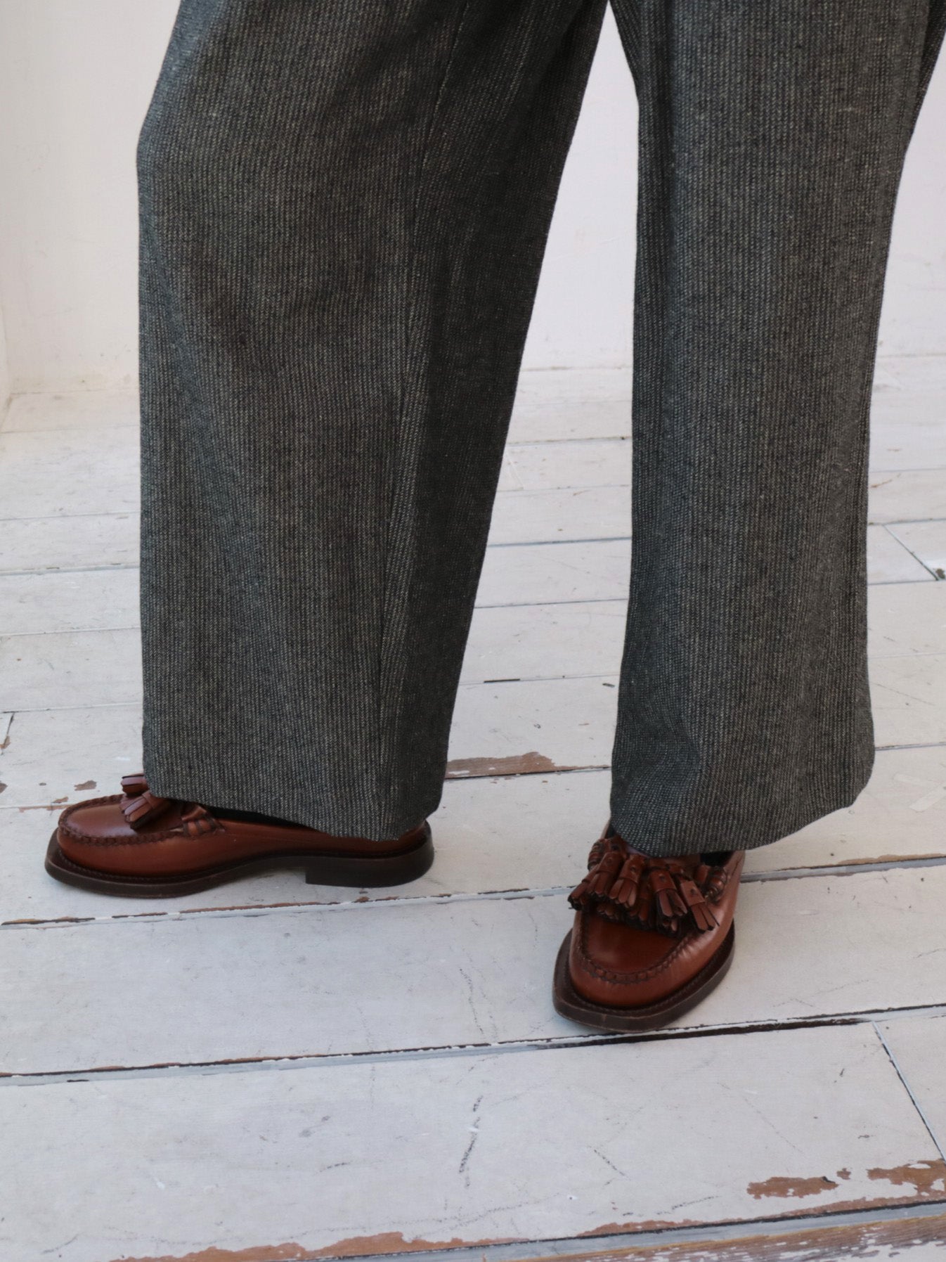 doux bleu リネンレーヨン ストライプパンツ DB-2545-015