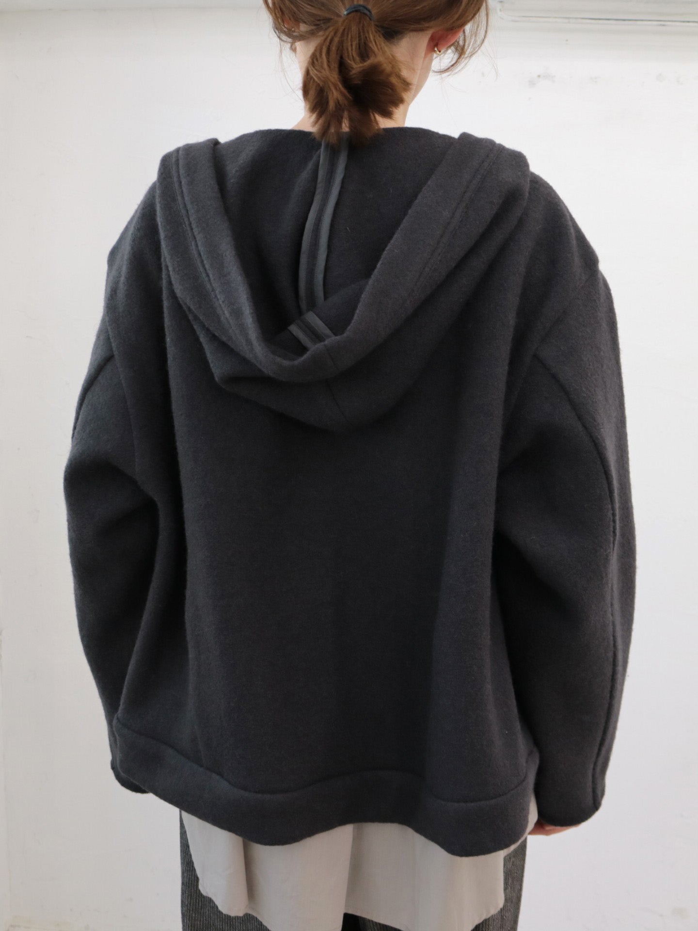 doux bleu　ウール フーテッドジャケット　DB-2547-035