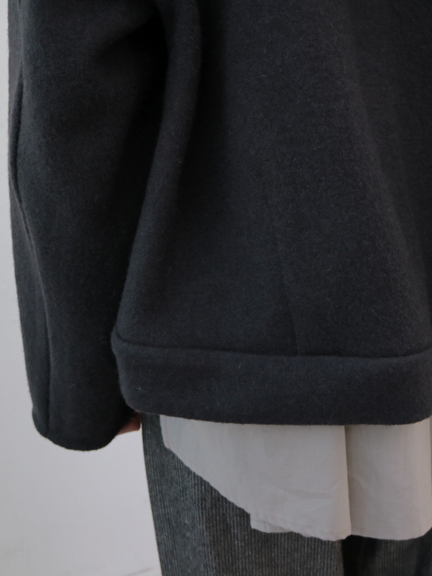 doux bleu　ウール フーテッドジャケット　DB-2547-035