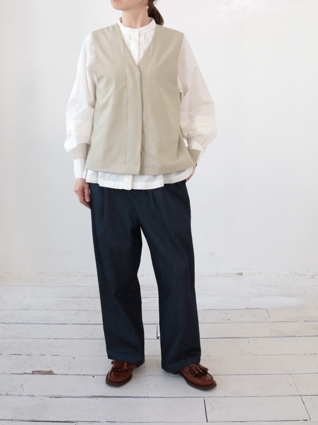 doux bleu　2WAY Vネックベスト　DB-2548-023