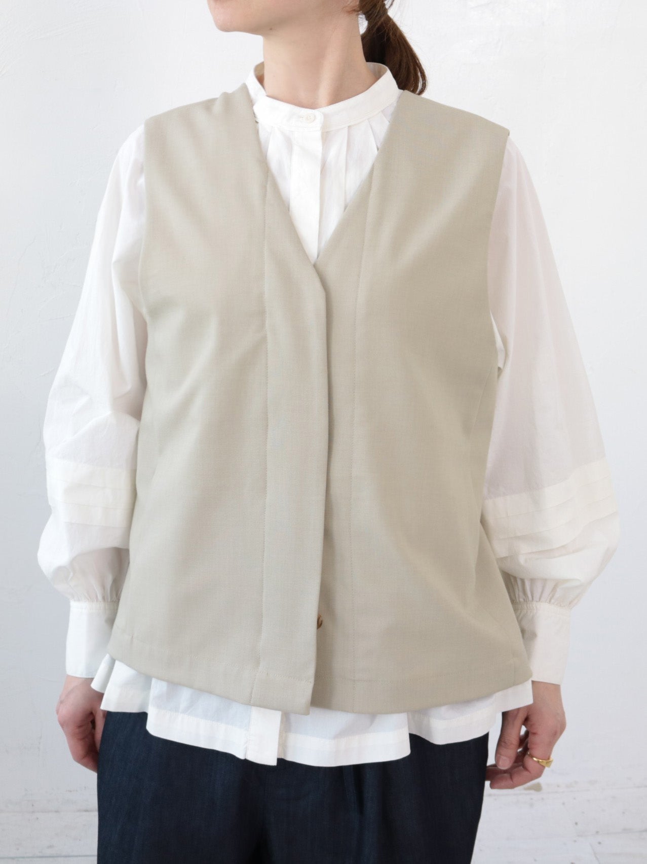 doux bleu　2WAY Vネックベスト　DB-2548-023