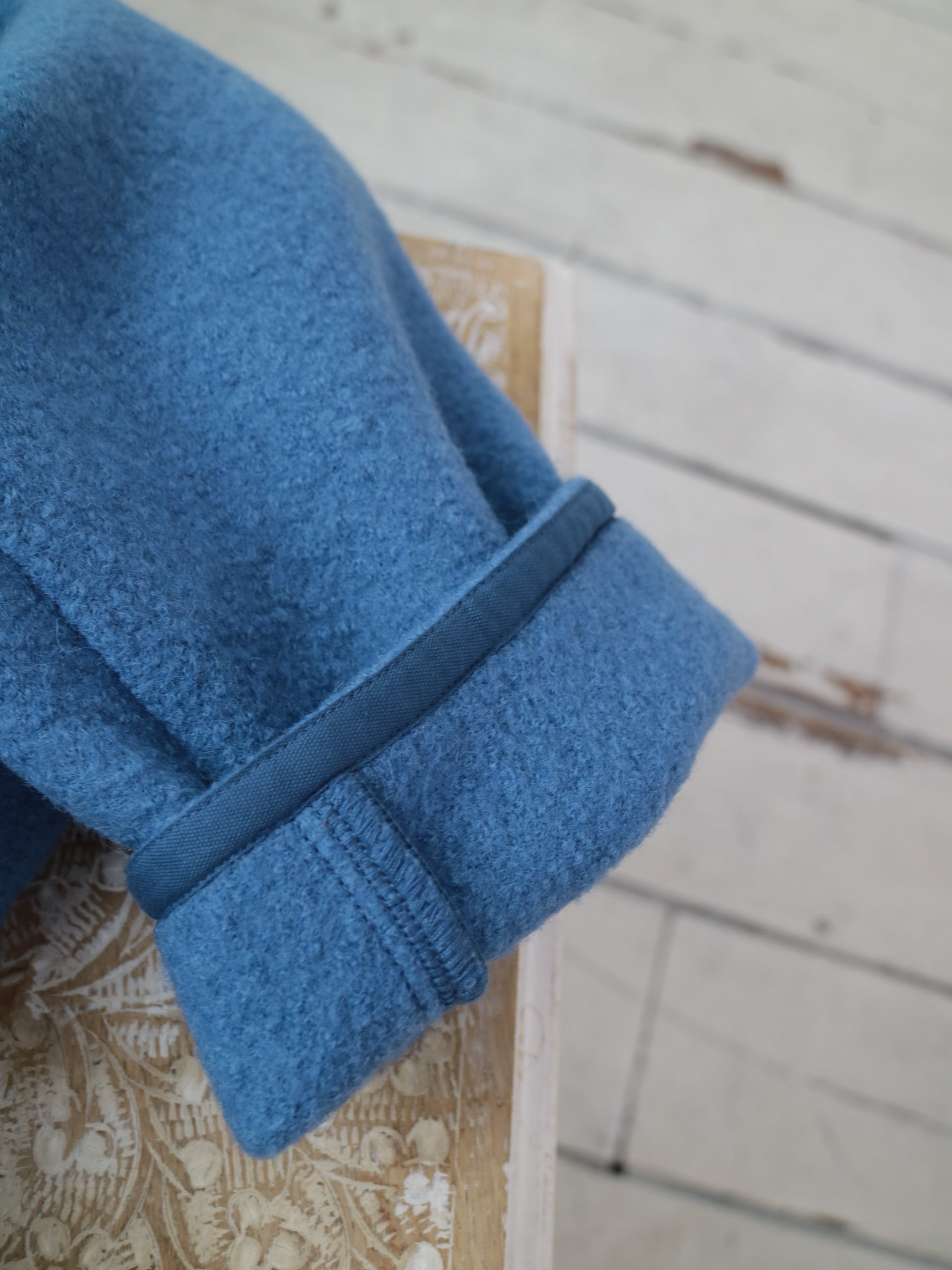 doux bleu　ウール フーテッドジャケット　DB-2547-035