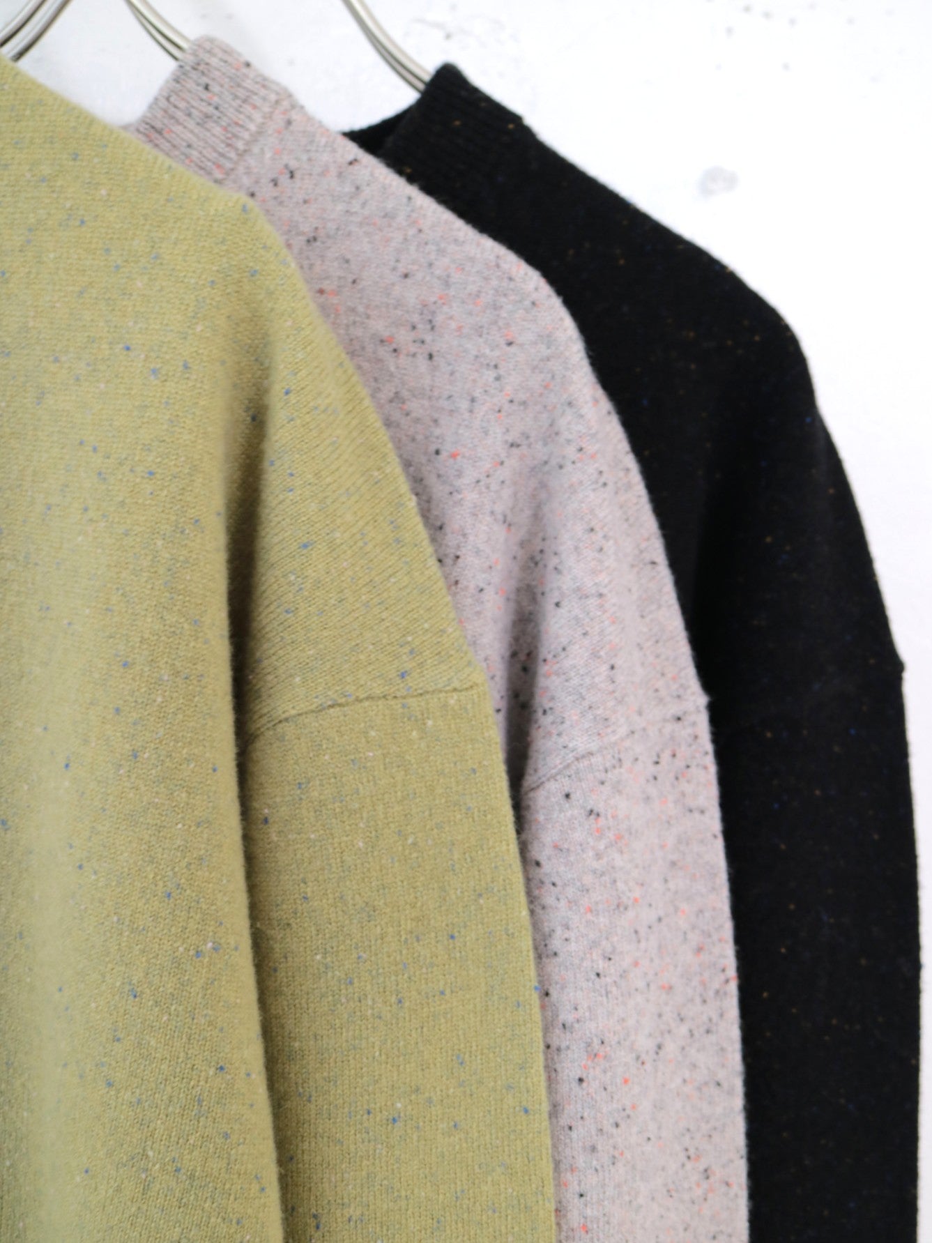 YARRA NEU　カラーネップメリノニットカーディガン　NU-5552-420