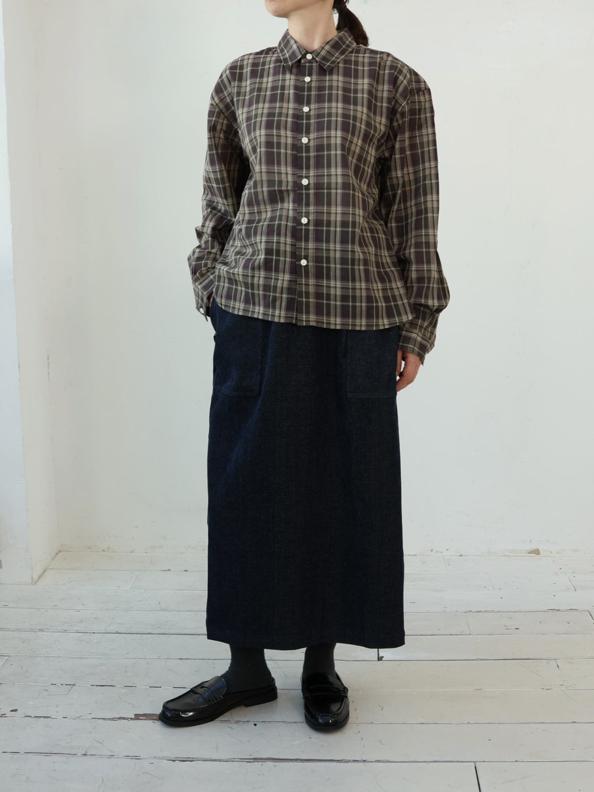 YARRA NEU　Iライン微起毛スカート　NU-5656-444