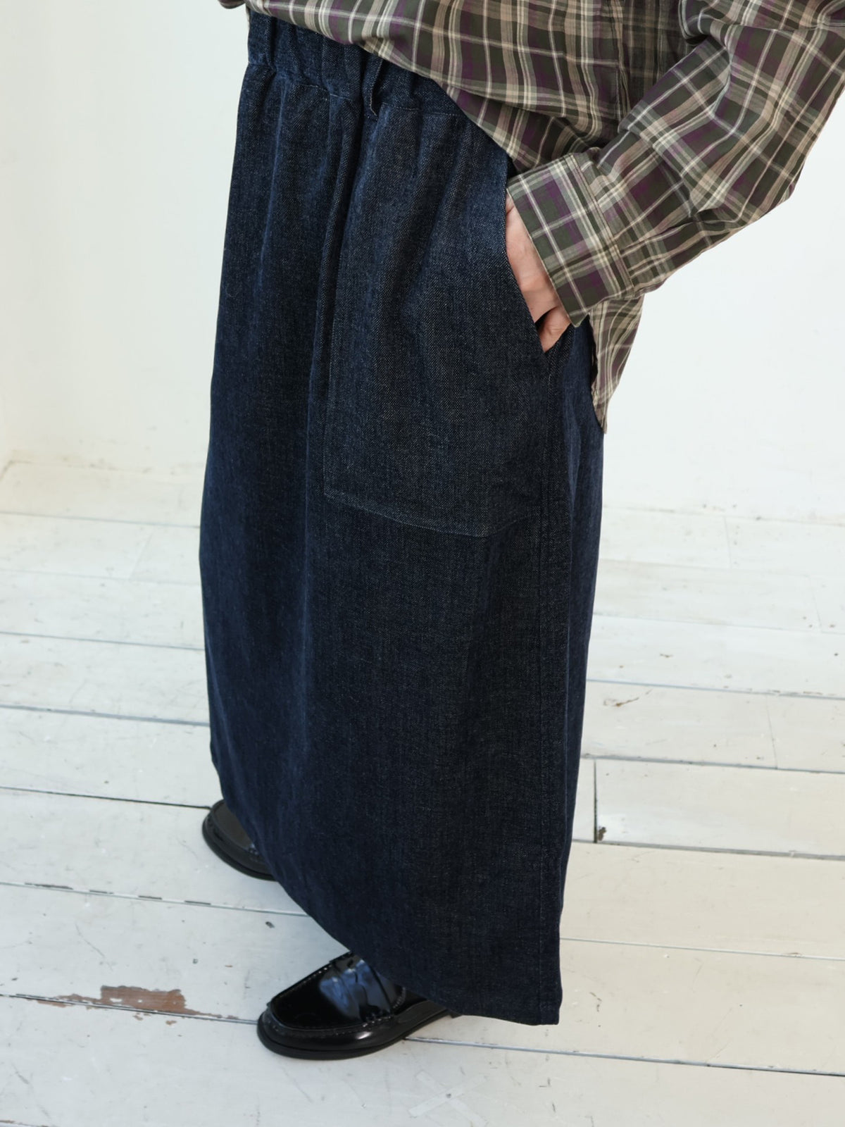 YARRA NEU　Iライン微起毛スカート　NU-5656-444