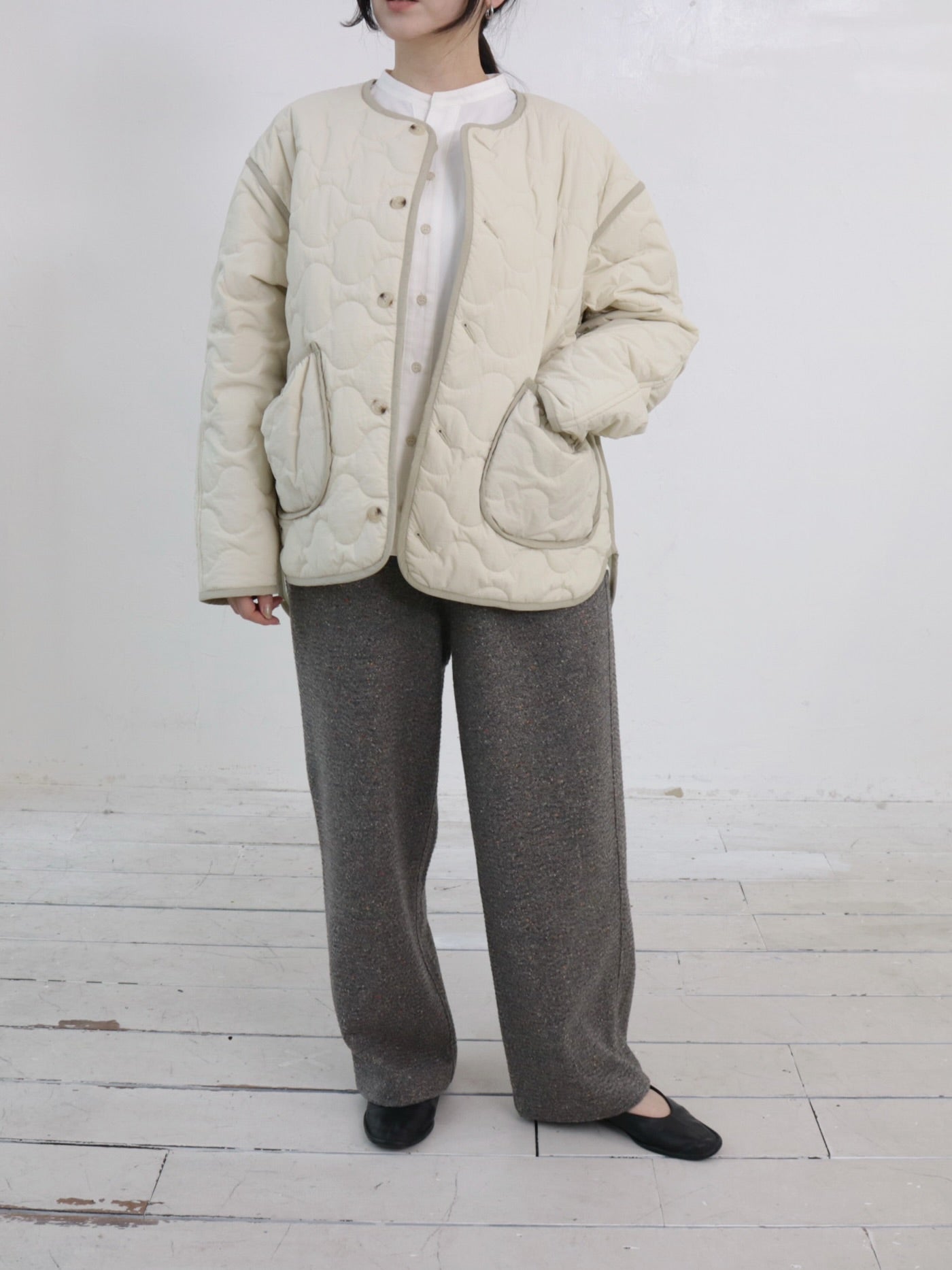 YARRA NEU　sorona中綿配色キルティングジャンパー　NU-5557-427