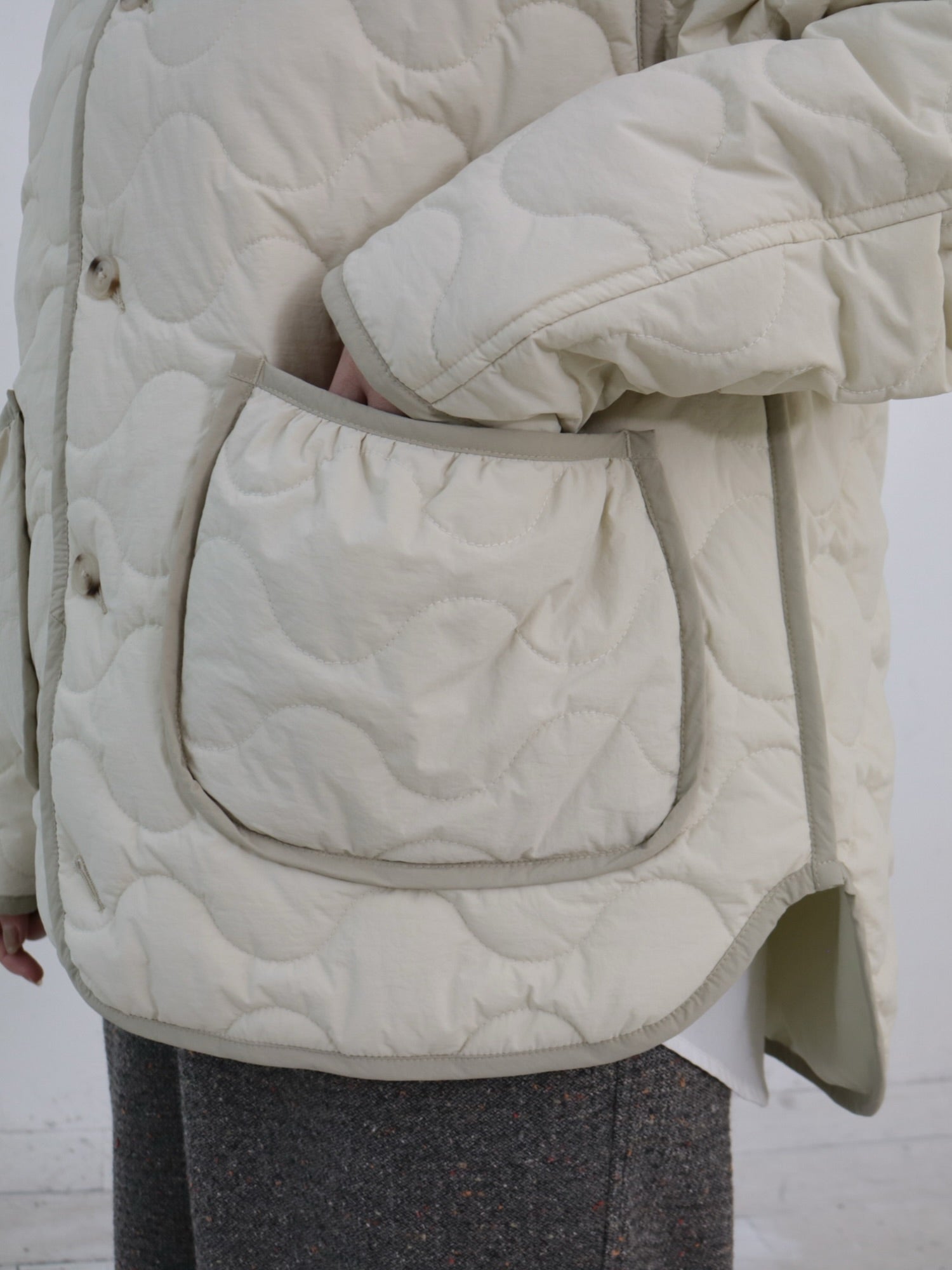 YARRA NEU　sorona中綿配色キルティングジャンパー　NU-5557-427