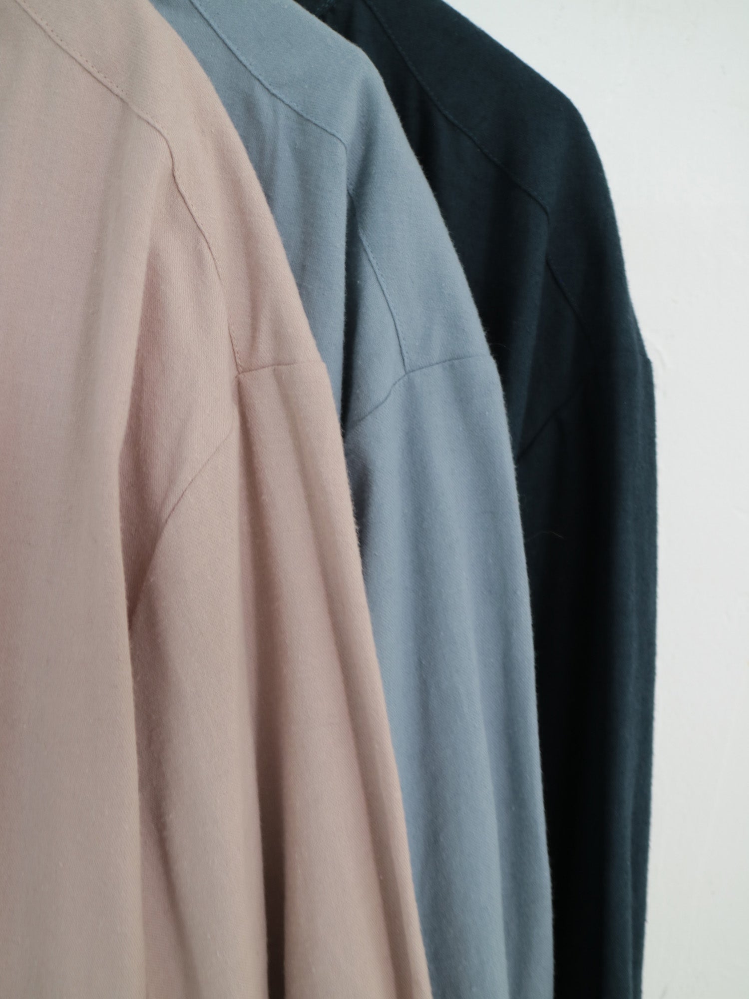 YARRA　オリジナルツイルちび衿ギャザーワンピース　YR-1554-249