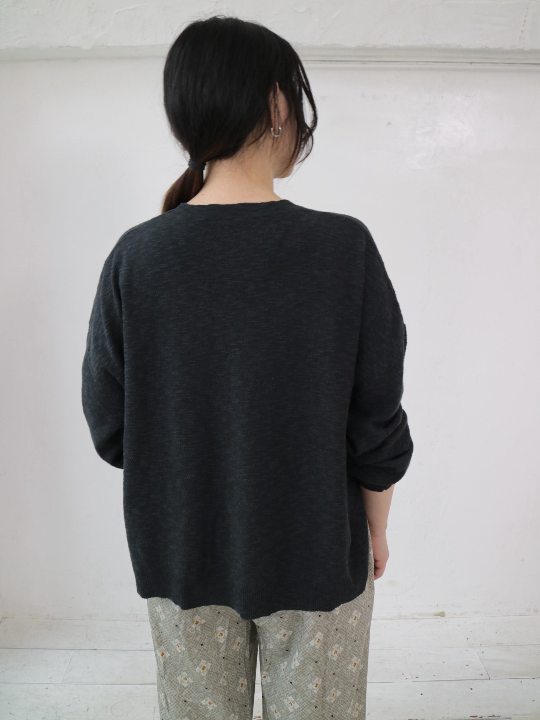 YARRA リネンコットン鹿の子編みニット YR-1542-203