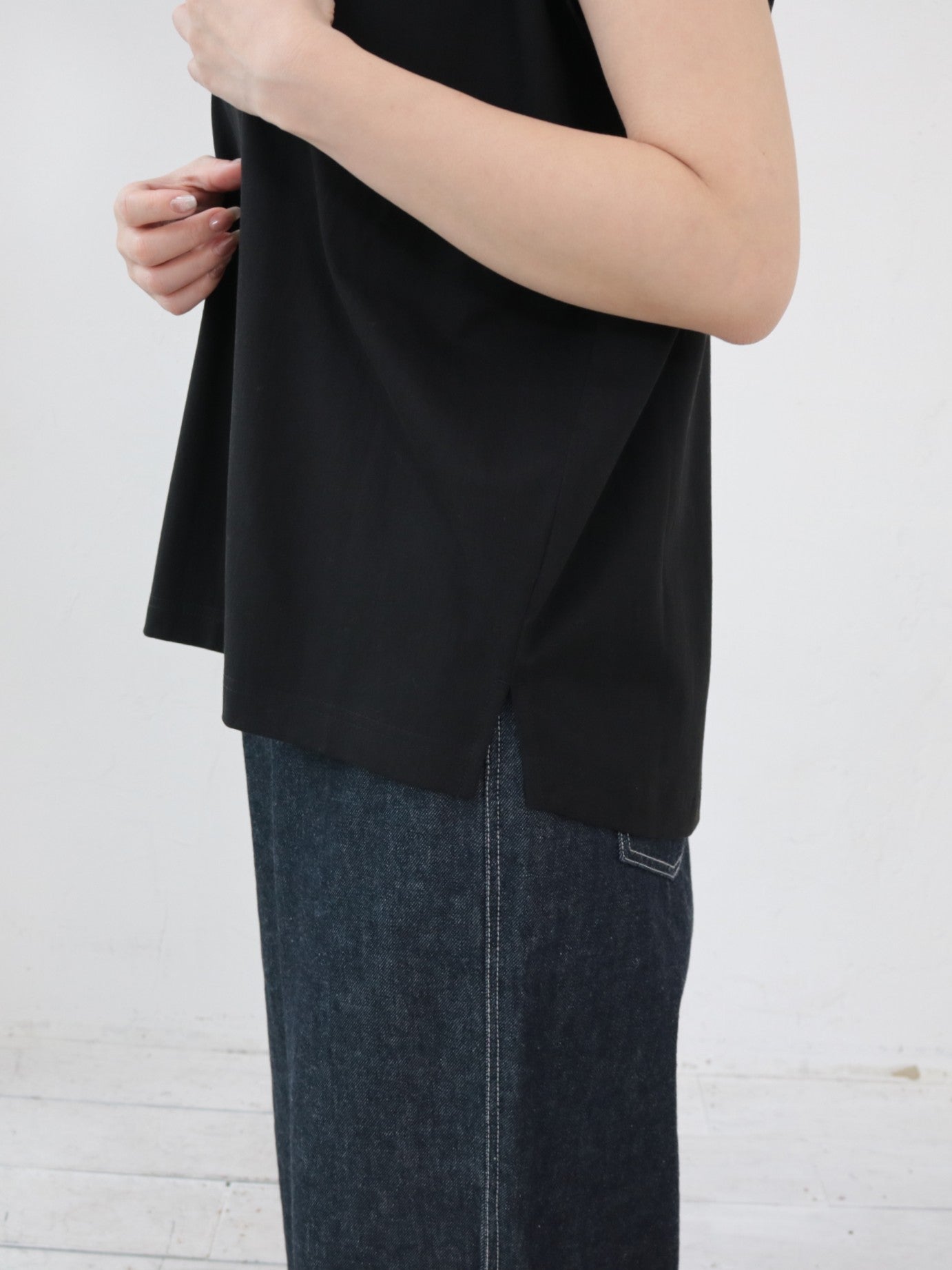YARRA NEU　綿ポリフレンチスリーブカットソー　NU-5641-401