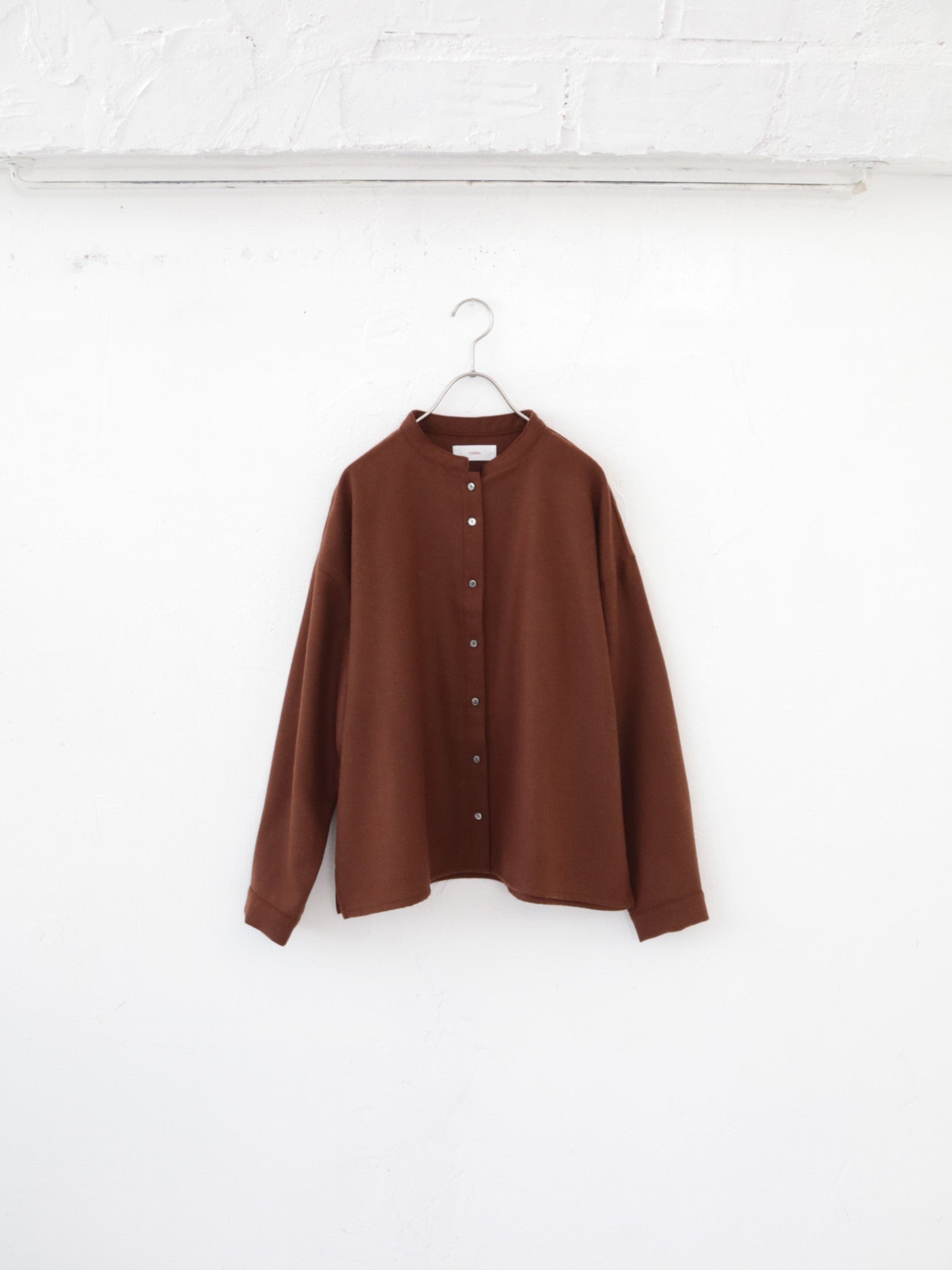 YARRA　CORDUR×OXFORDシャツ（WEB限定カラー：ブラウン）YR-1553-265