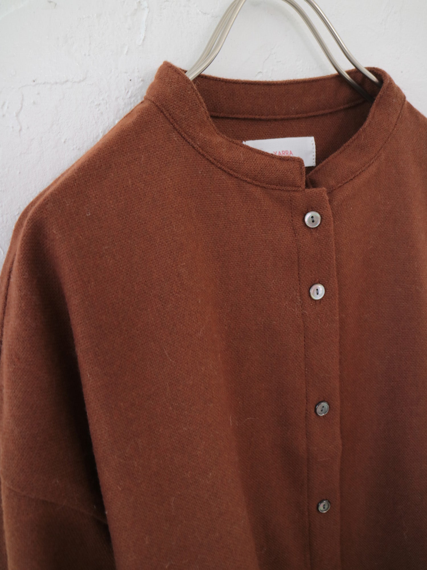 YARRA　CORDUR×OXFORDシャツ（WEB限定カラー：ブラウン）YR-1553-265