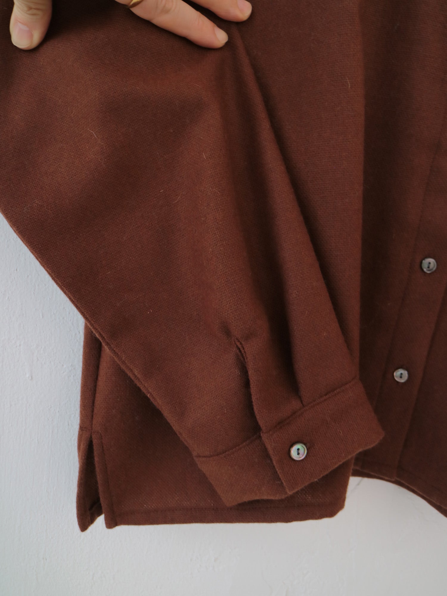 YARRA　CORDUR×OXFORDシャツ（WEB限定カラー：ブラウン）YR-1553-265