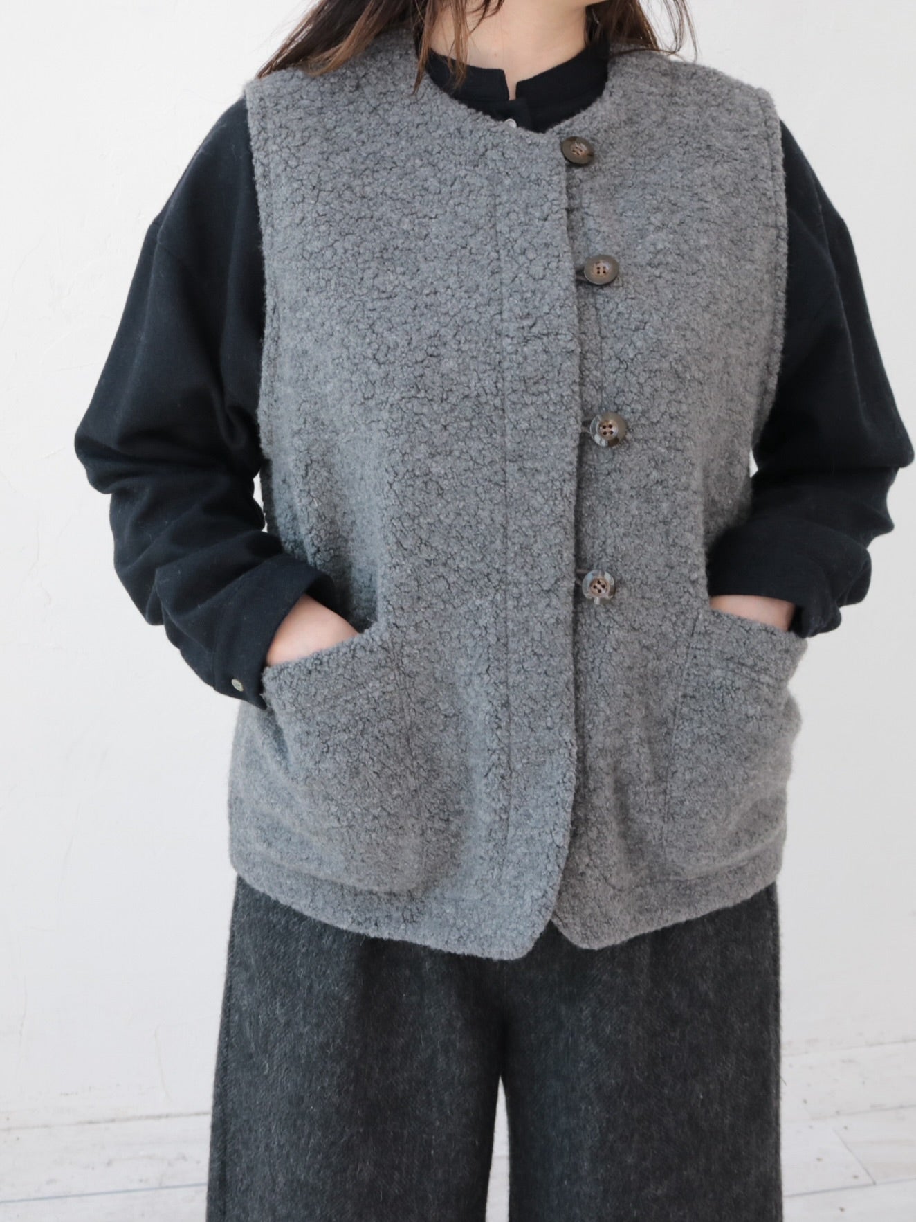 YARRA ウールリッチパイルループベスト YR-1558-255