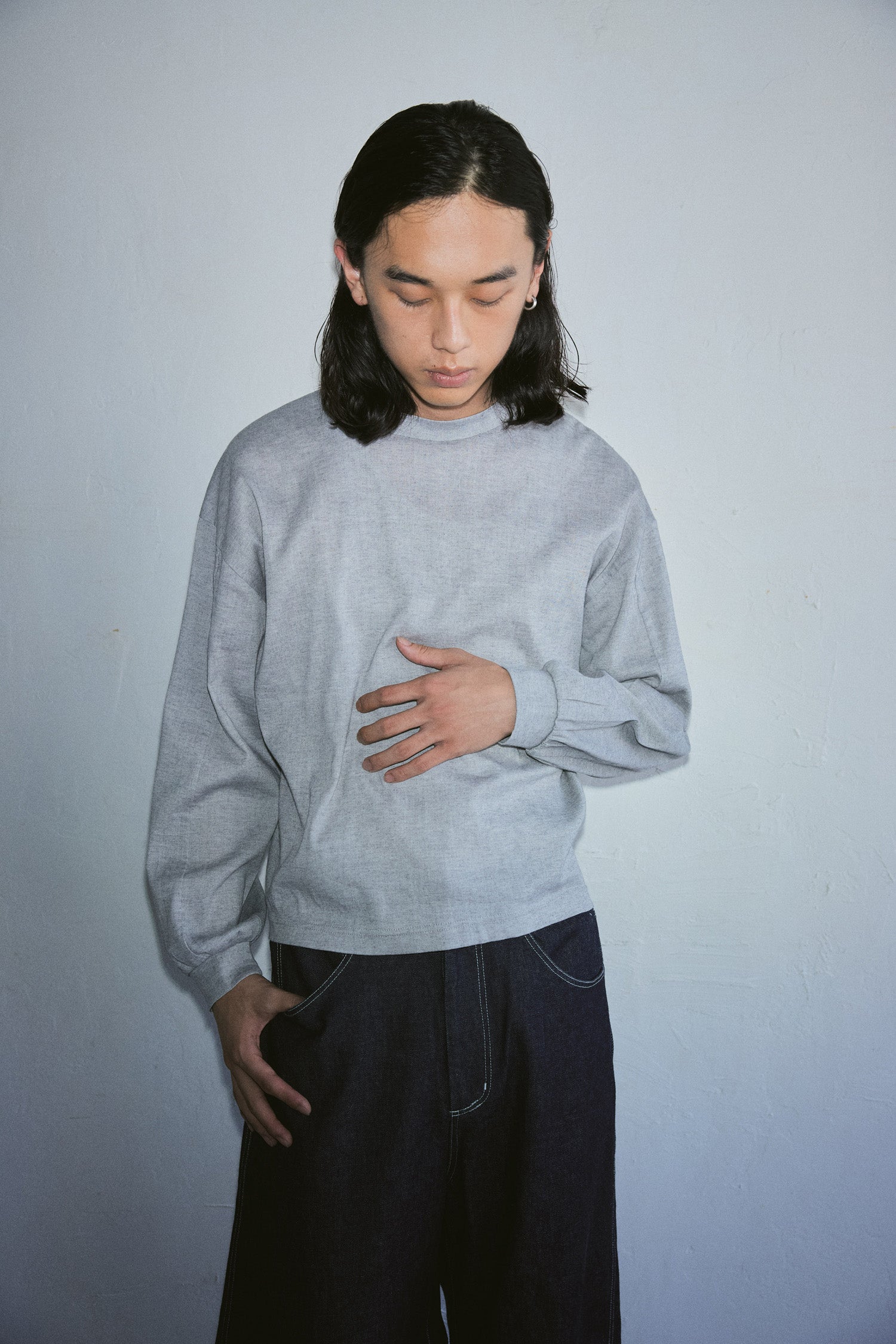 YARRA NEU　BIWACOTTONボリューム長袖Tシャツ　NU-5611-402