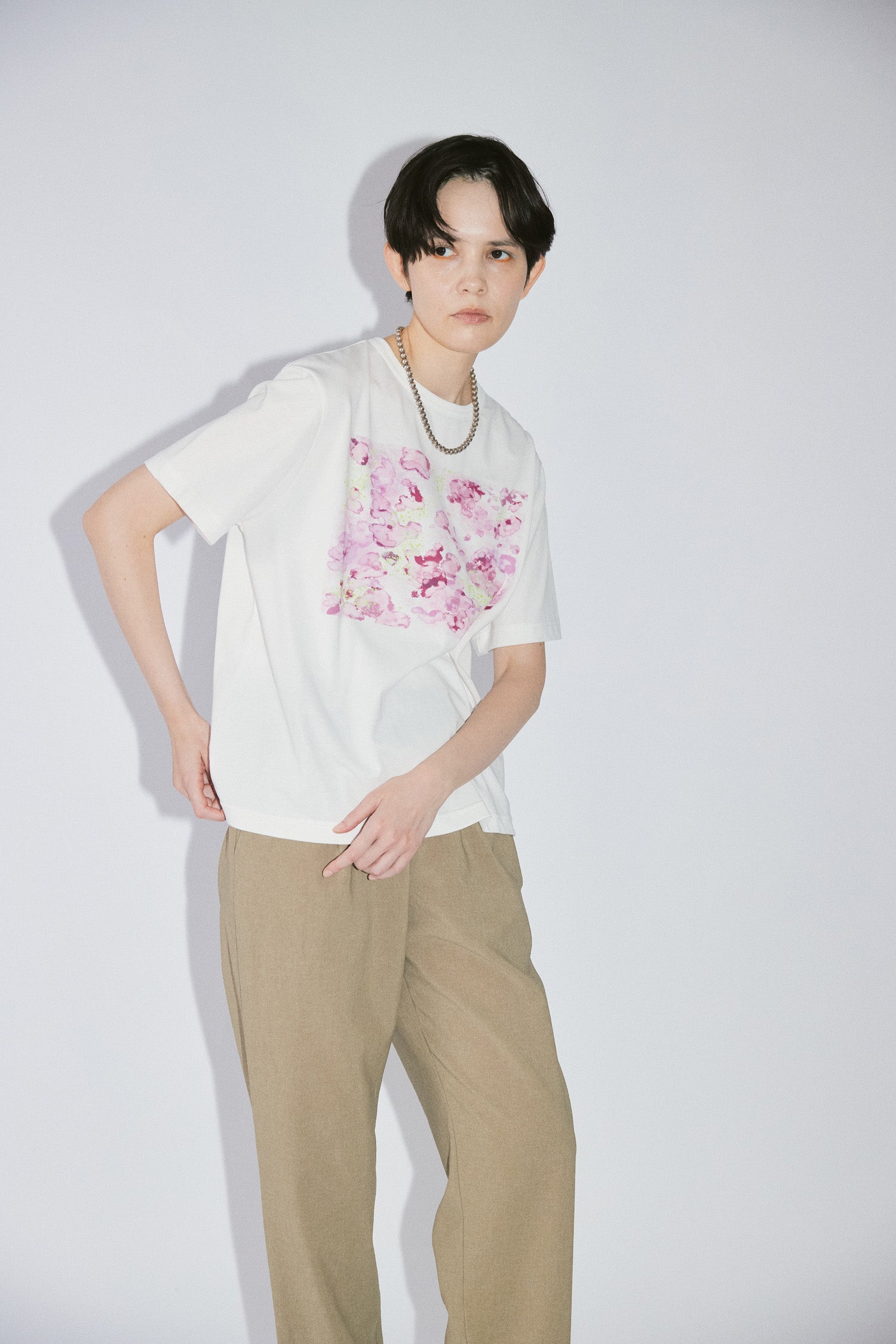 YARRA NEU　PAINTINGプリントTシャツ　NU-5621-437