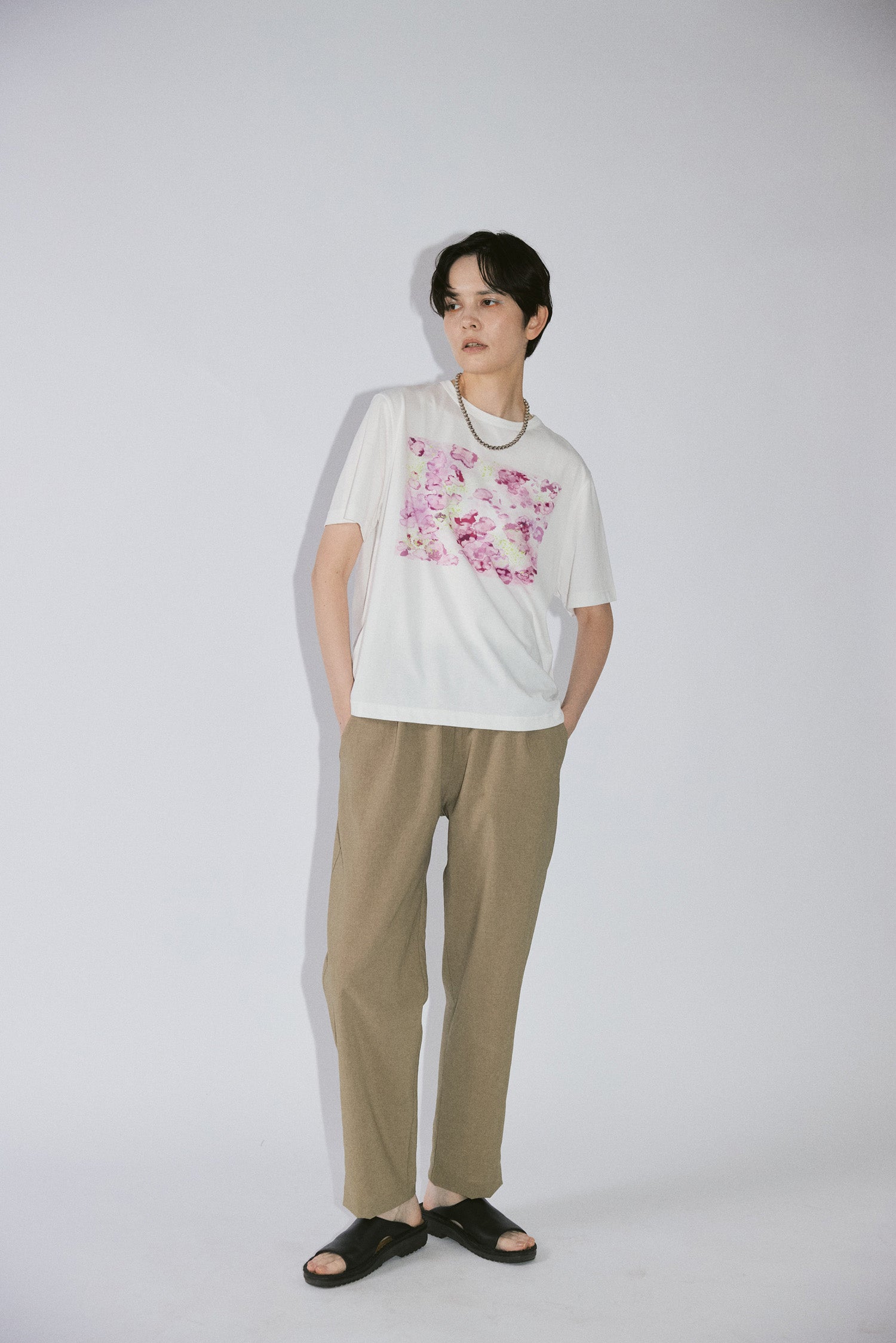 YARRA NEU　PAINTINGプリントTシャツ　NU-5621-437