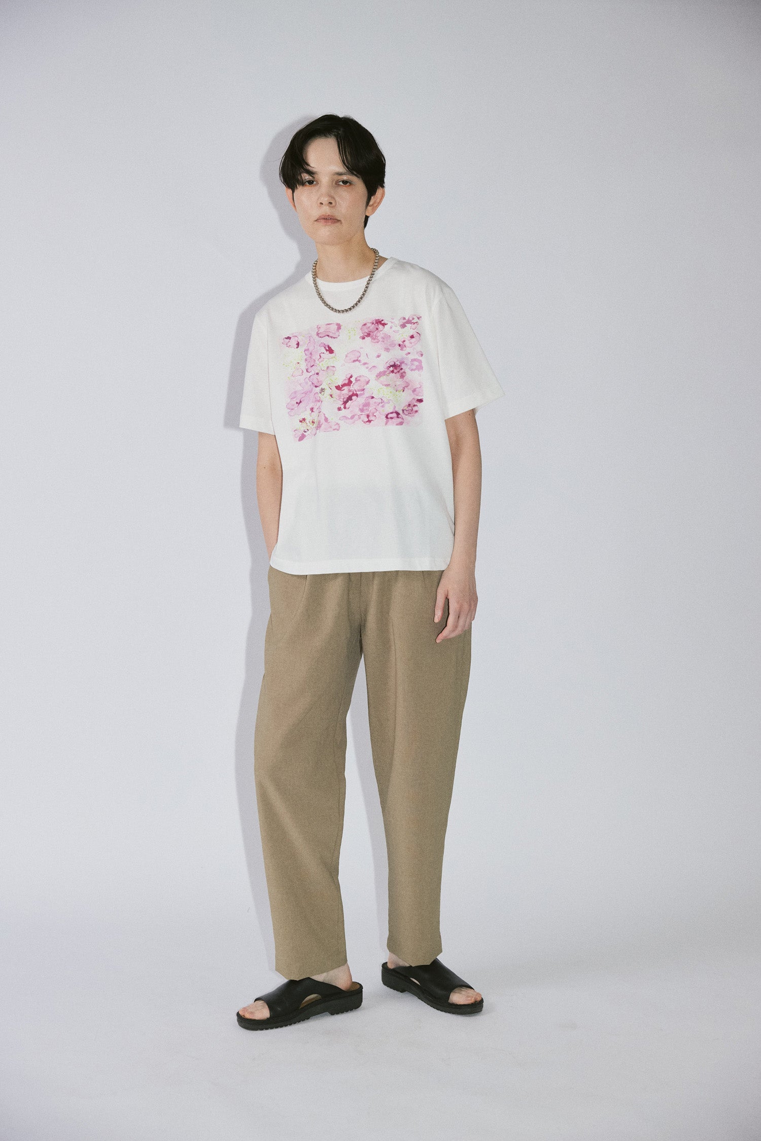 YARRA NEU　PAINTINGプリントTシャツ　NU-5621-437