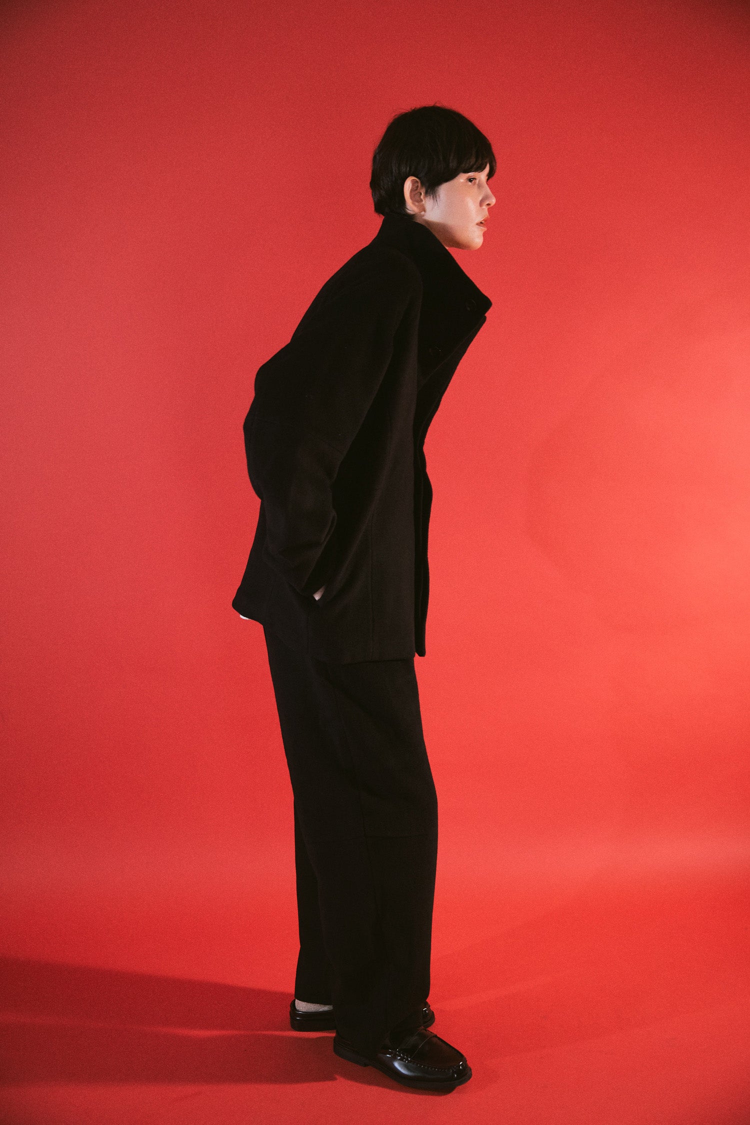 YARRA NEU　カシミヤ混ウールスタンドジャケット　NU-5557-428