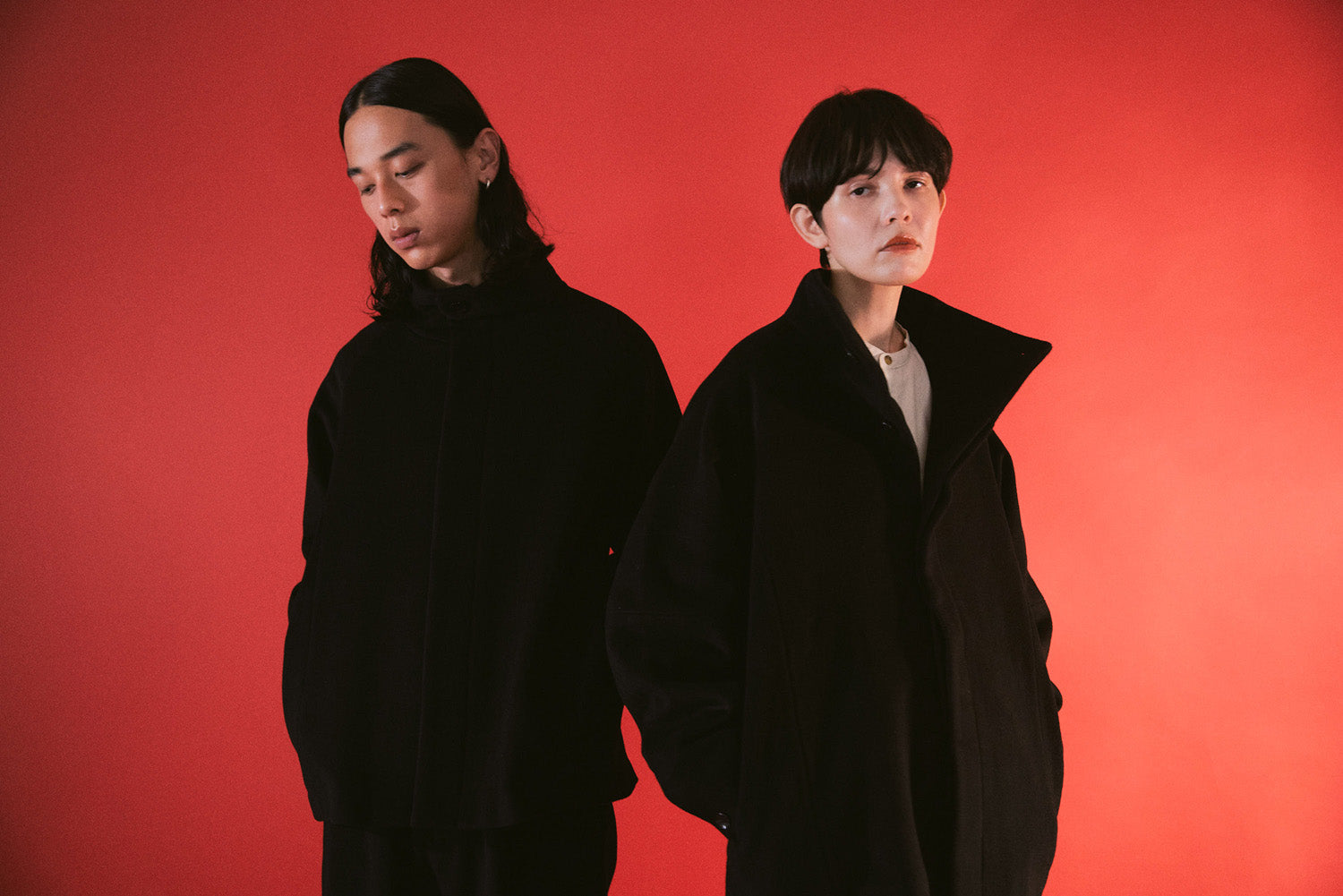 YARRA NEU　カシミヤ混ウールスタンドジャケット　NU-5557-428