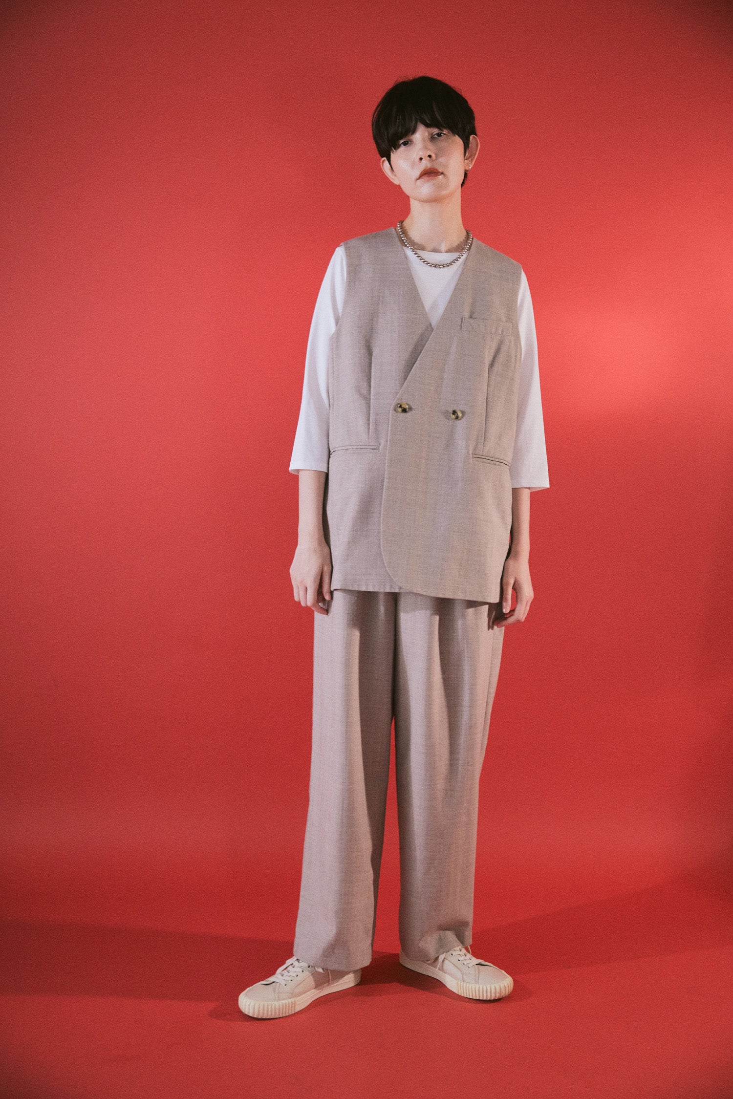 YARRA NEU　サマーウールチュニックベスト　NU-5618-424