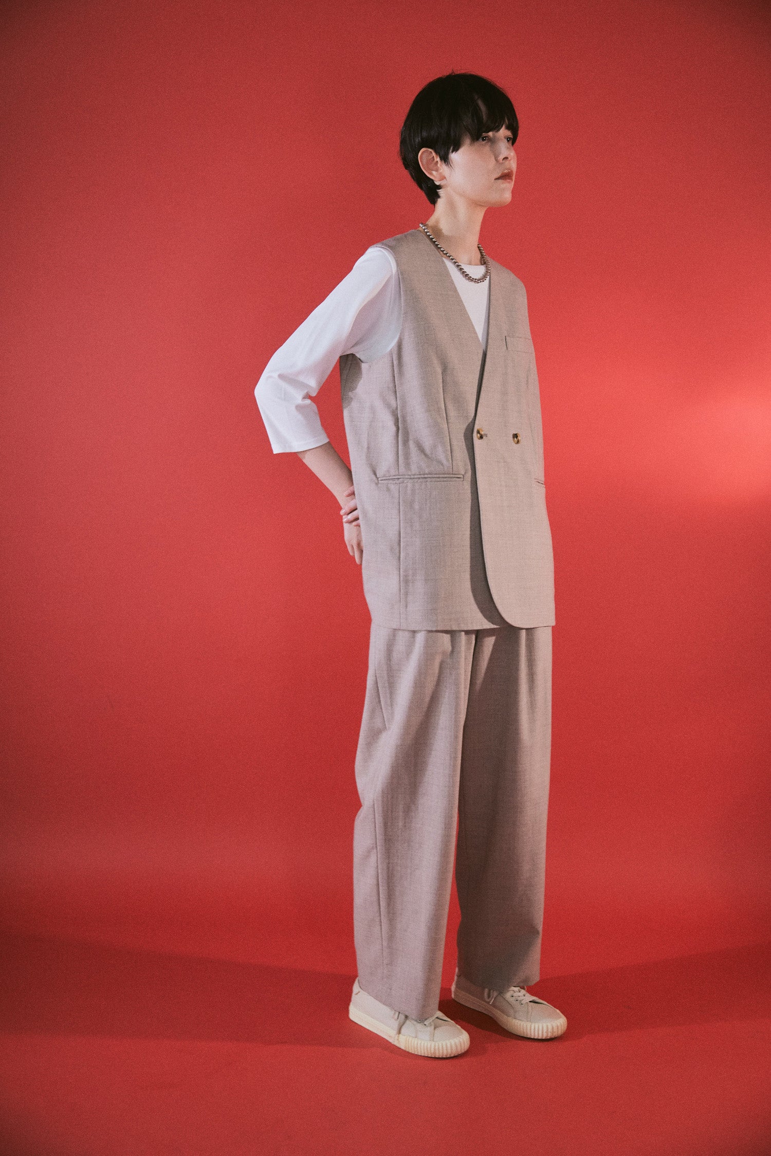 YARRA NEU　サマーウールチュニックベスト　NU-5618-424