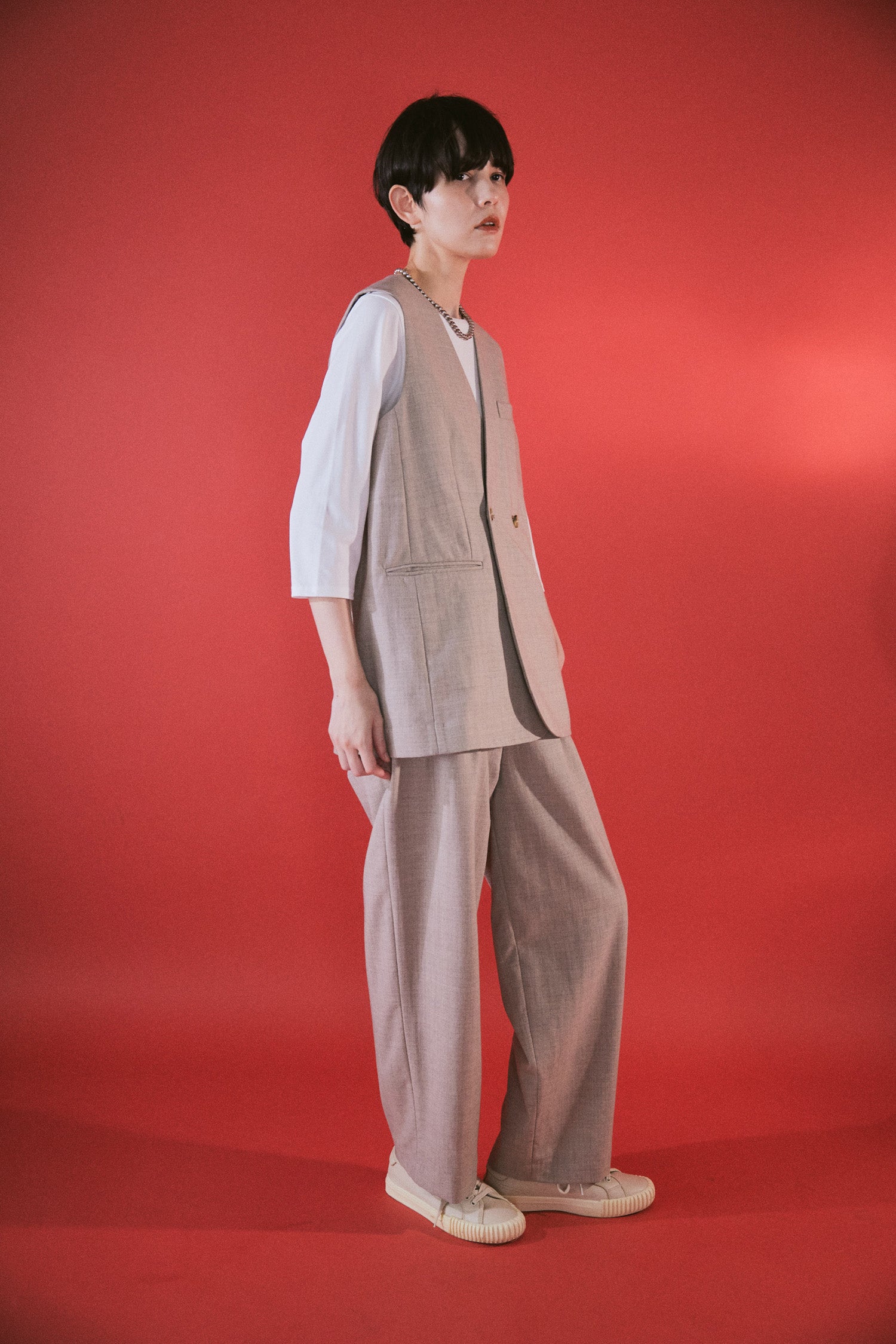 YARRA NEU　サマーウールチュニックベスト　NU-5618-424