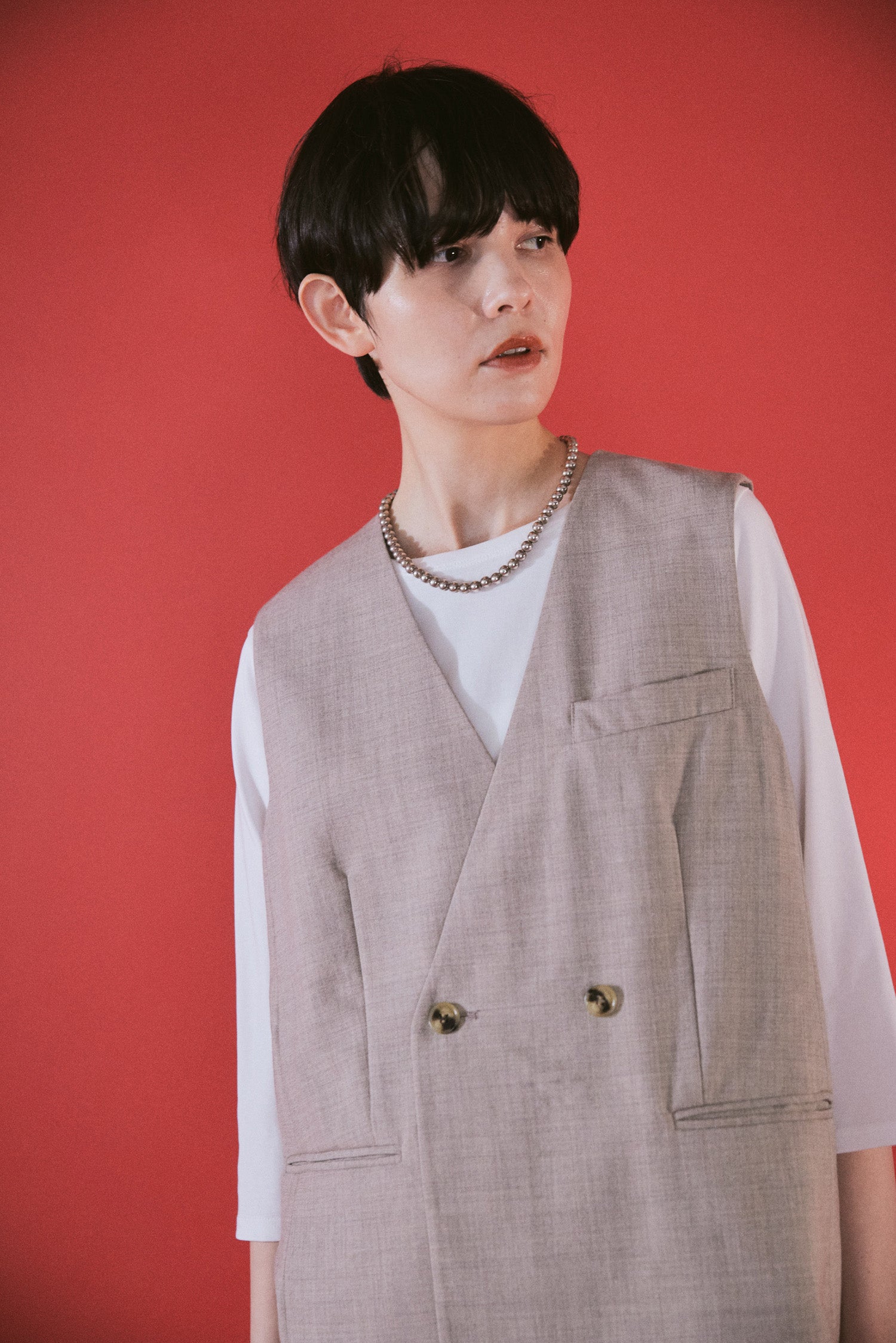 YARRA NEU　サマーウールチュニックベスト　NU-5618-424