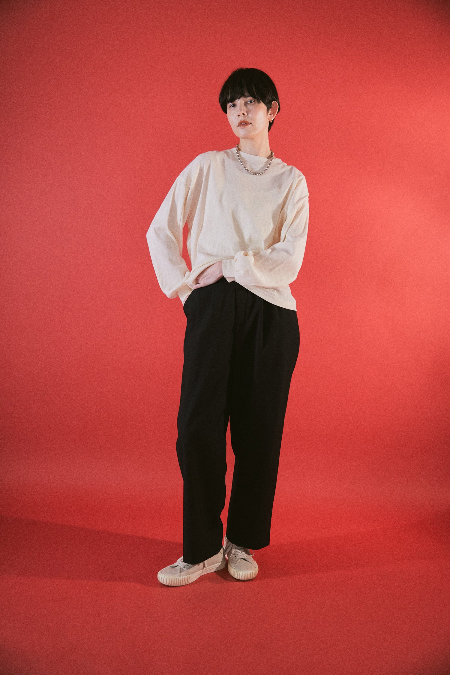YARRA NEU　BIWACOTTONボリューム長袖Tシャツ　NU-5611-402