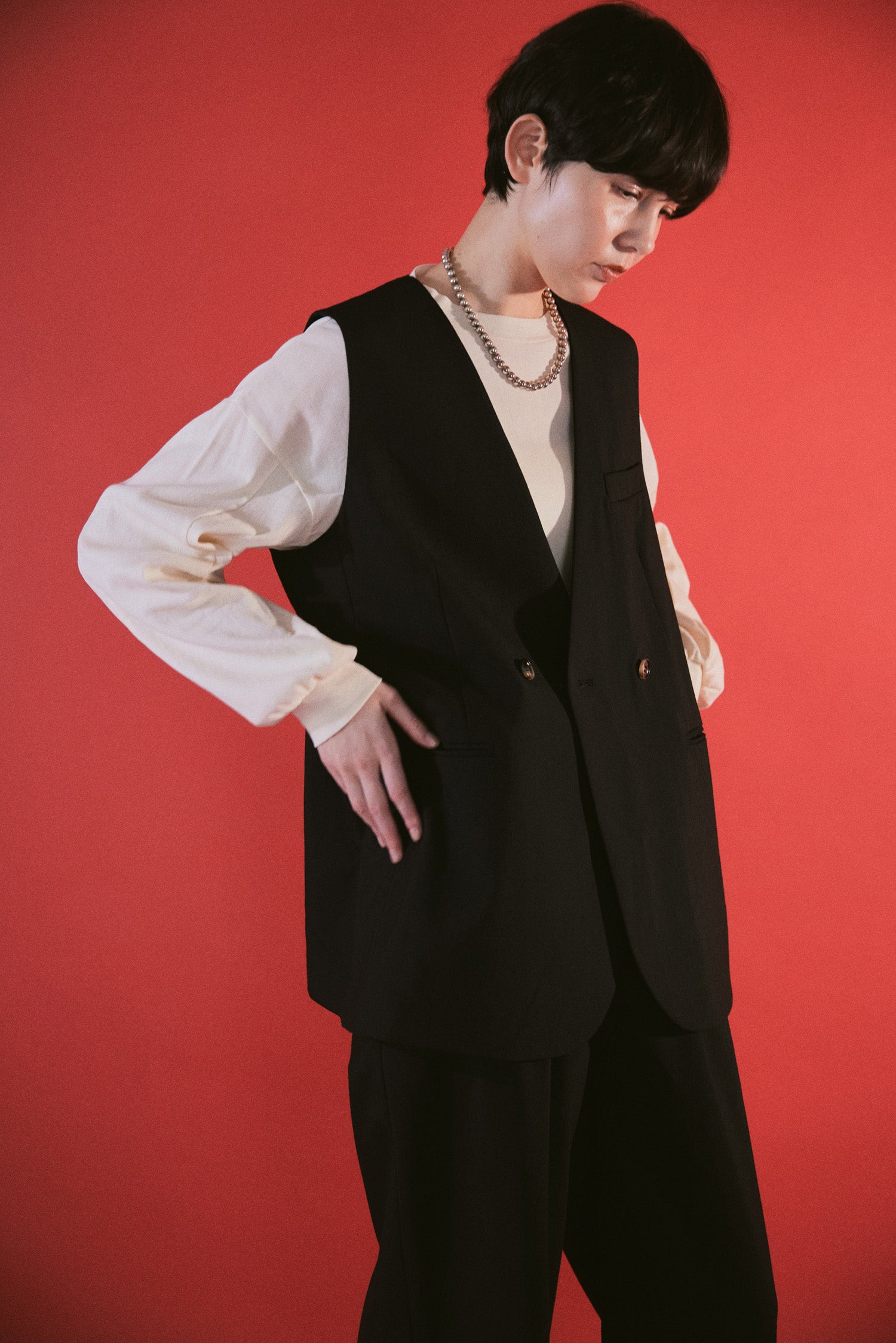YARRA NEU　BIWACOTTONボリューム長袖Tシャツ　NU-5611-402