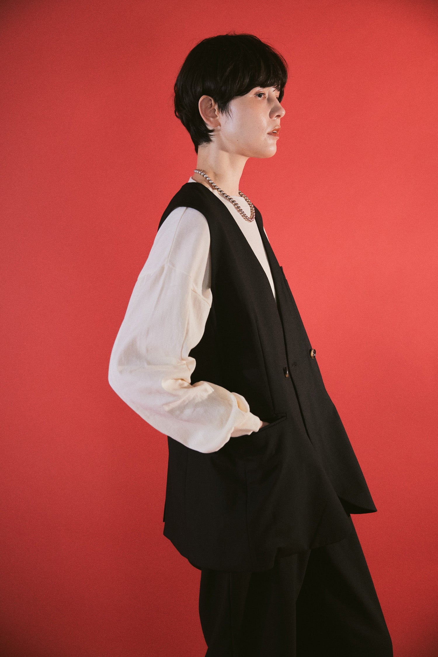 YARRA NEU　サマーウールチュニックベスト　NU-5618-424