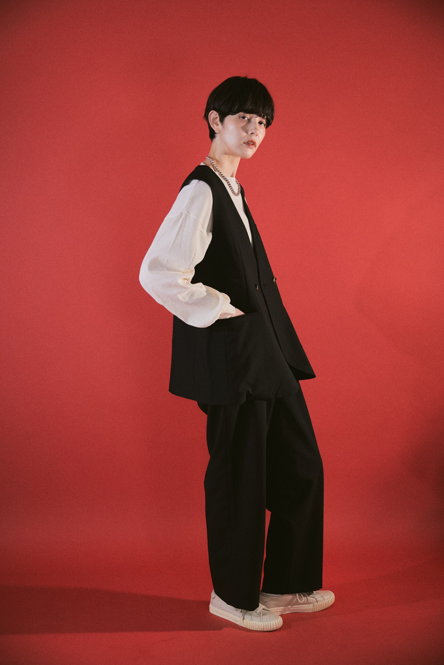 YARRA NEU　サマーウールチュニックベスト　NU-5618-424