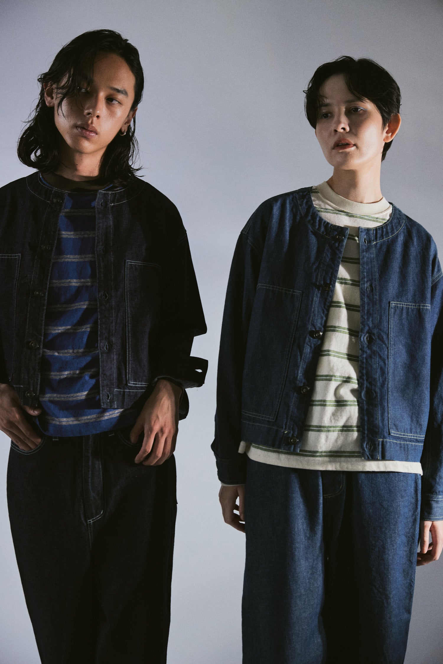 YARRA NEU　10ozノーカラーJAPANデニムジャケット　NU-5617-420