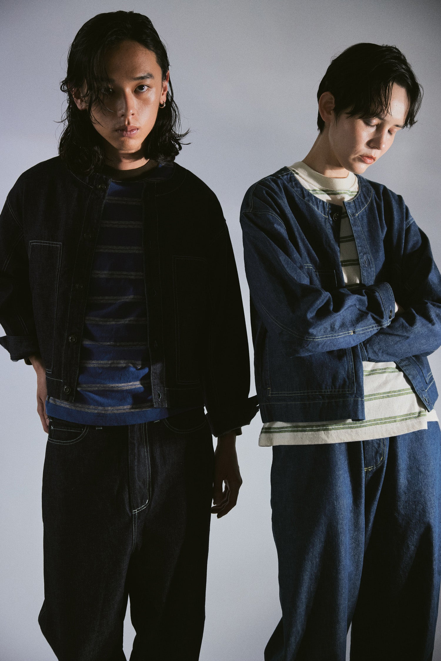 YARRA NEU　10ozノーカラーJAPANデニムジャケット　NU-5617-420
