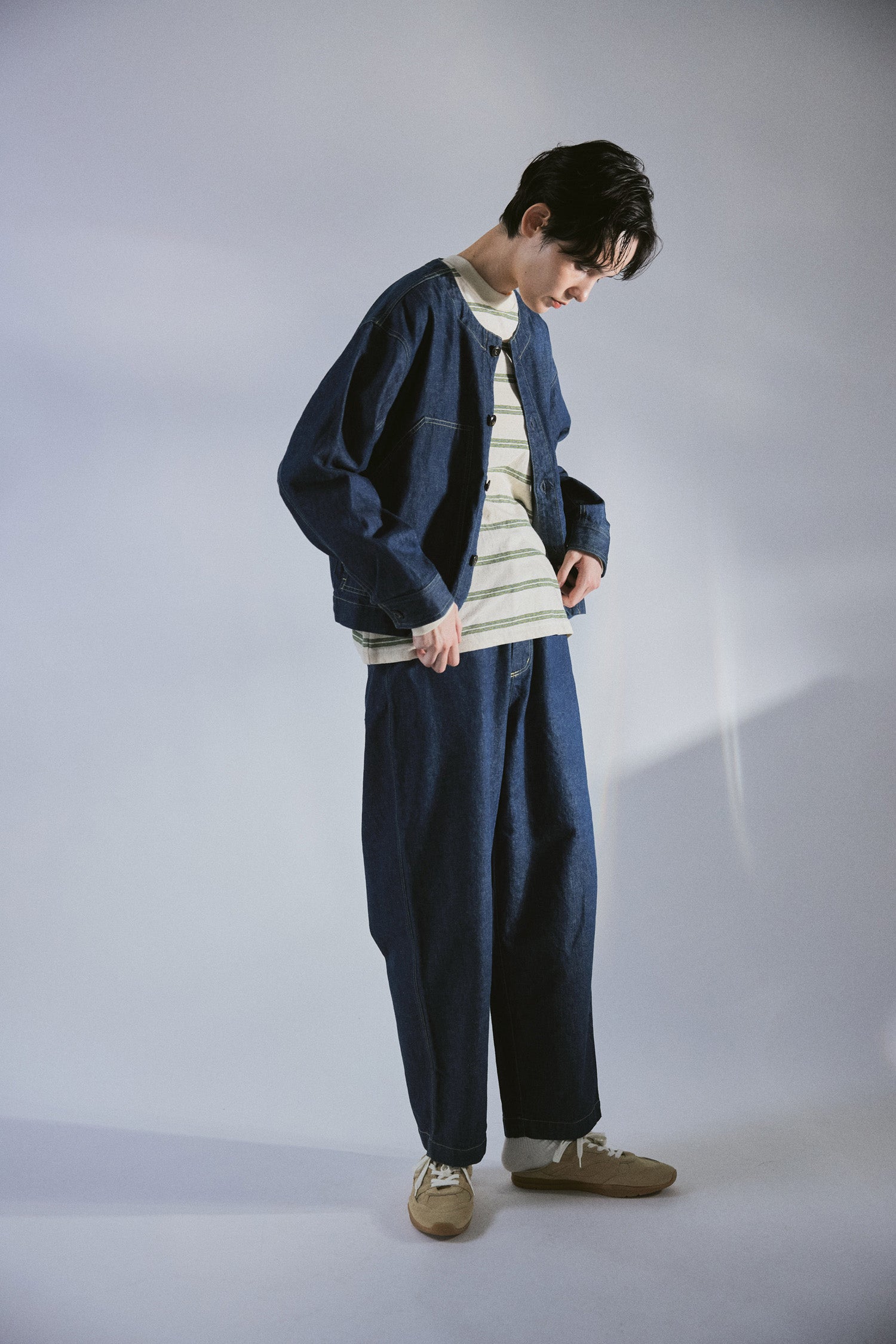 YARRA NEU　10ozノーカラーJAPANデニムジャケット　NU-5617-420