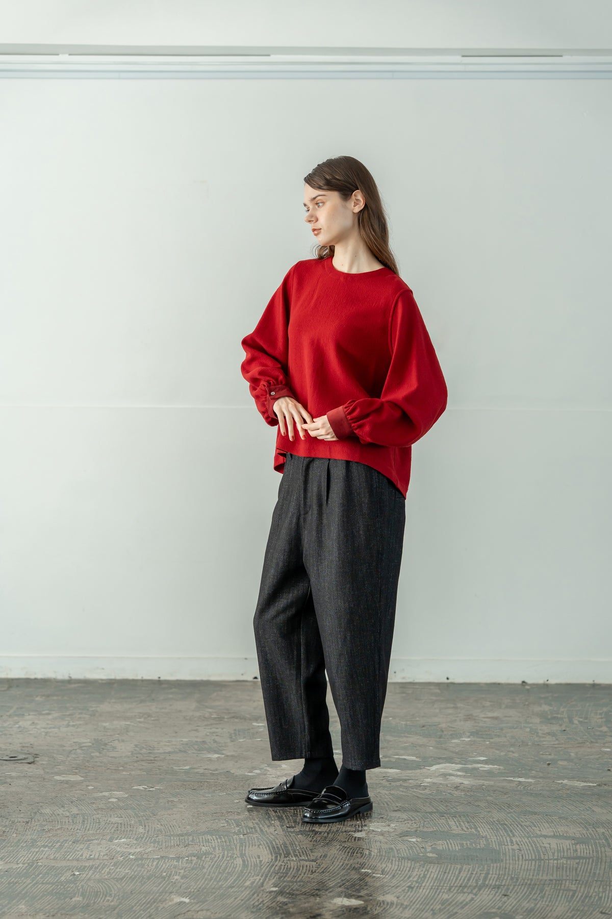 YARRA　WOOL100ガーゼブラウス　YR-1653-254