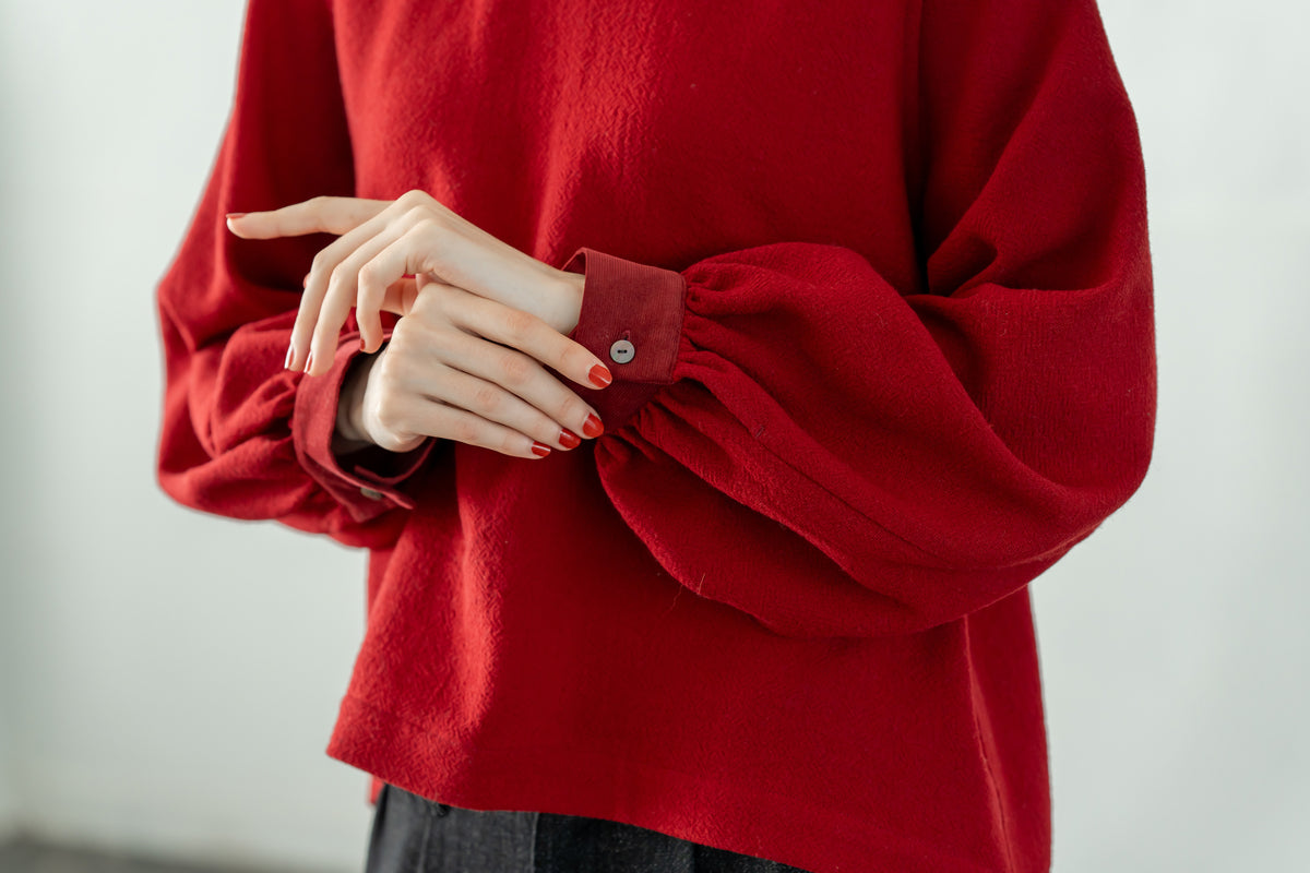 YARRA　WOOL100ガーゼブラウス　YR-1653-254