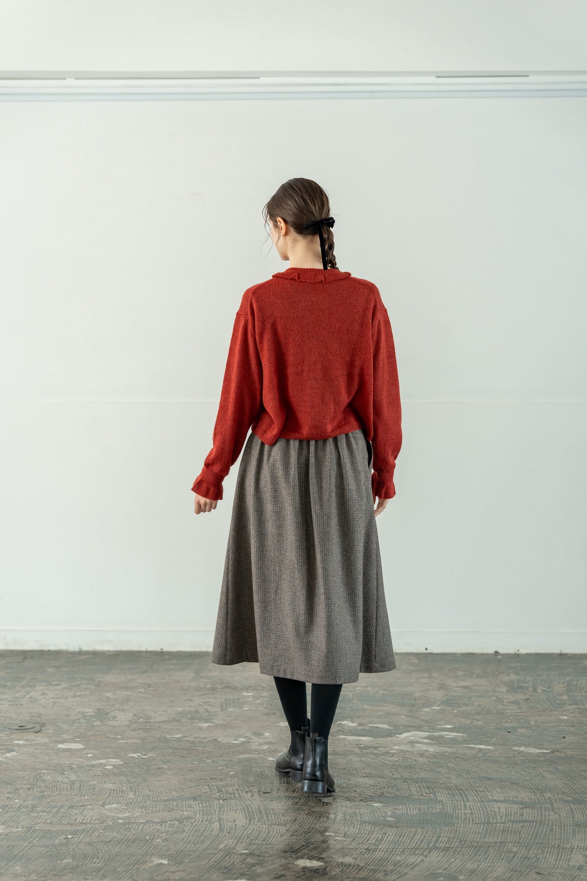 YARRA　フリルニットカーデ　YR-1652-260