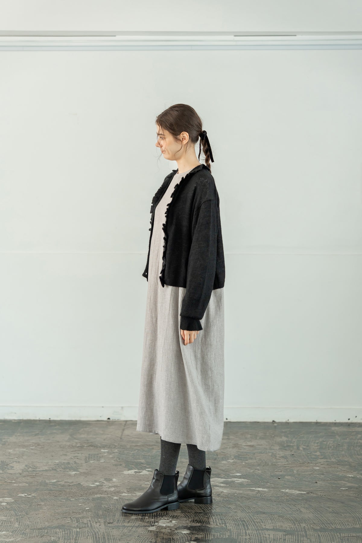 YARRA　フリルニットカーデ　YR-1652-260