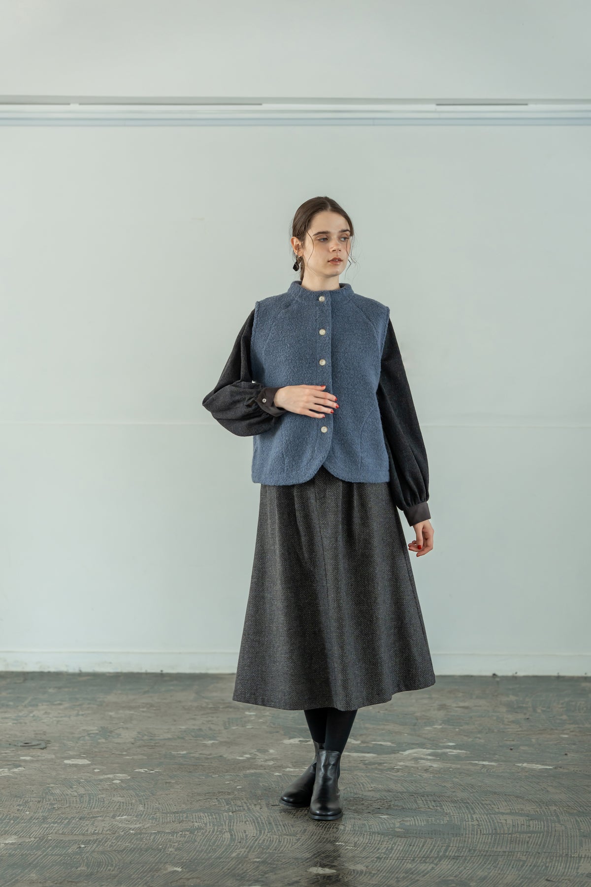 YARRA　WOOL100ガーゼブラウス　YR-1653-254