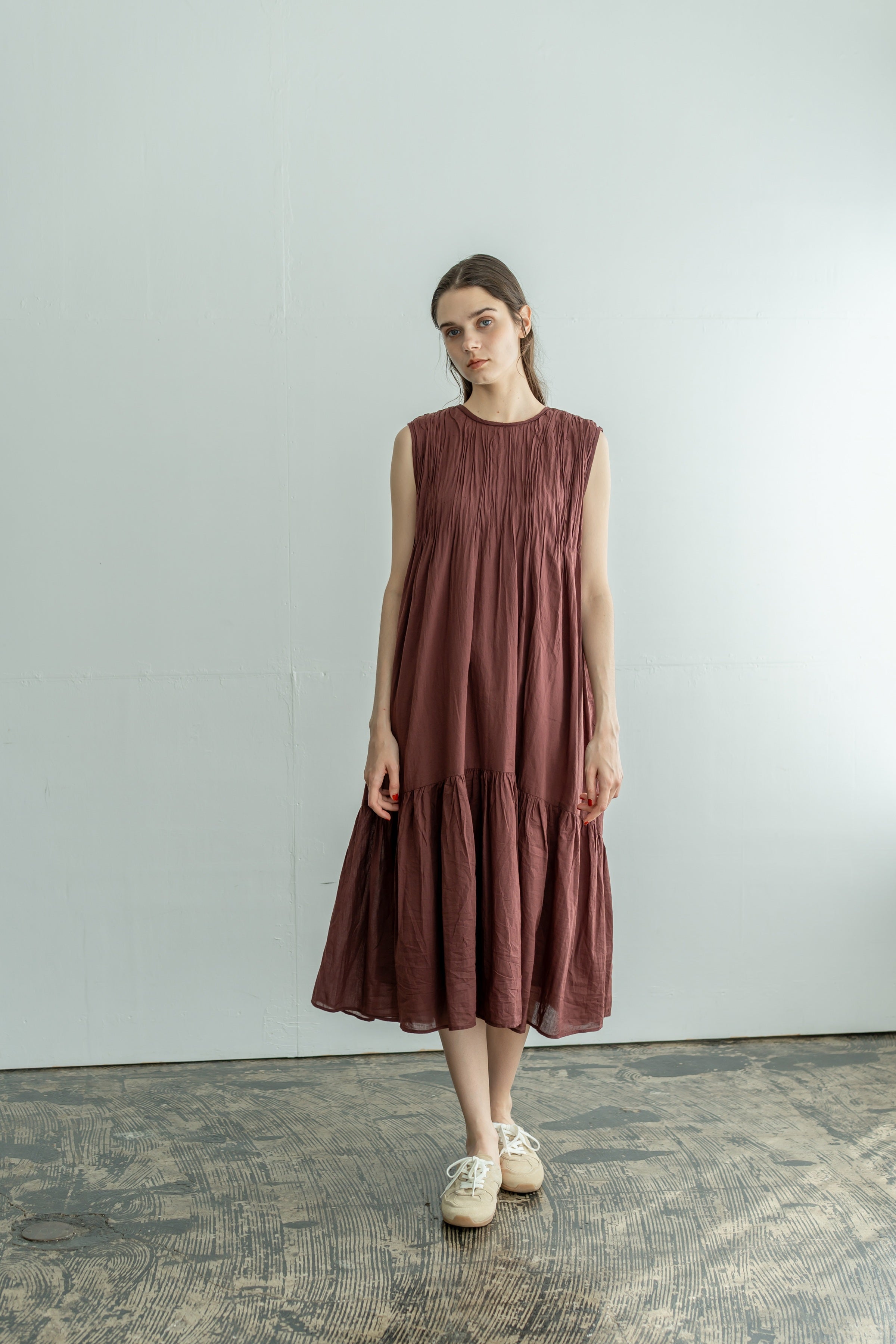 YARRA　INDIAピンタックワンピース　YR-1624-287