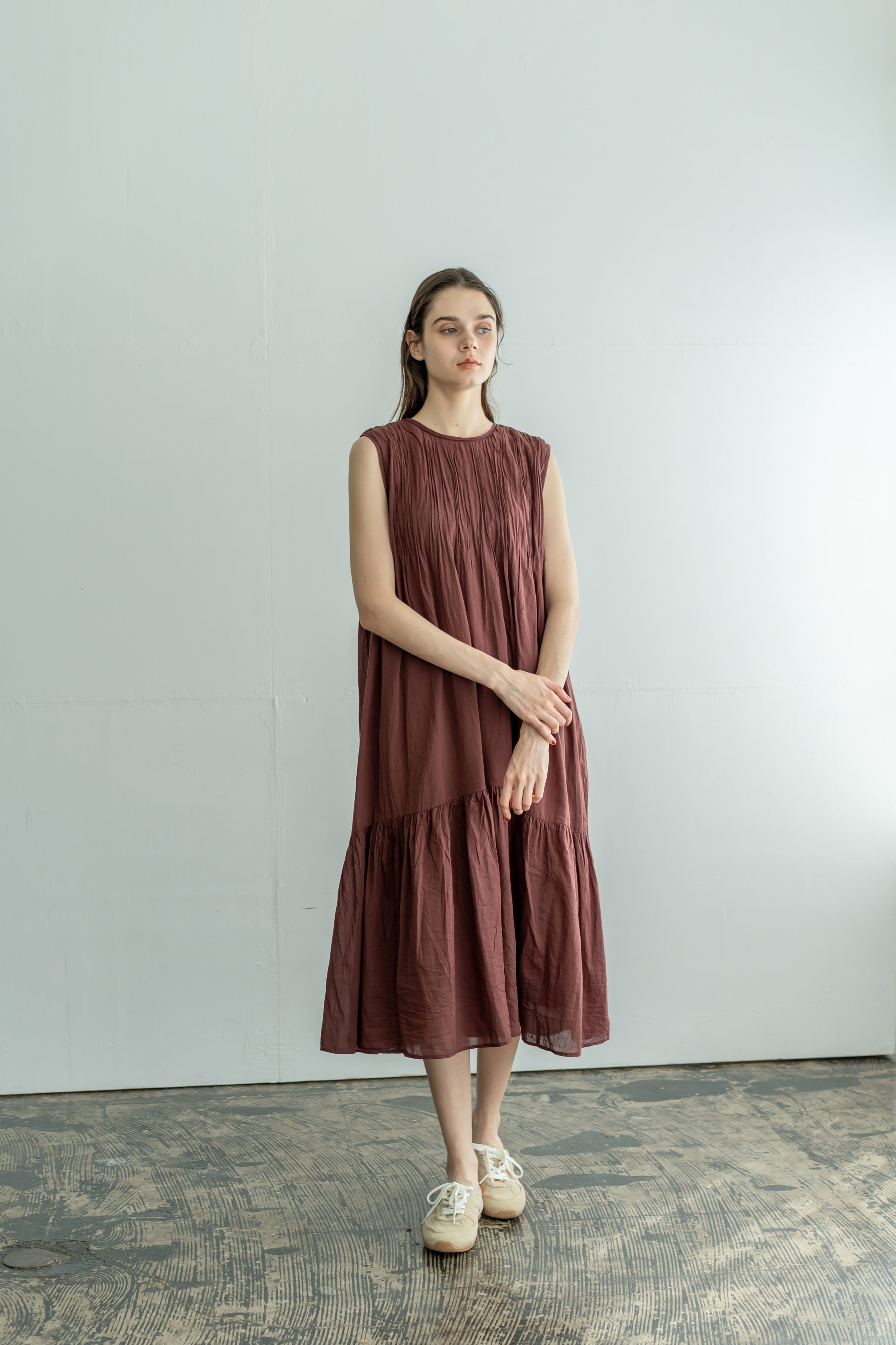 YARRA　INDIAピンタックワンピース　YR-1624-287