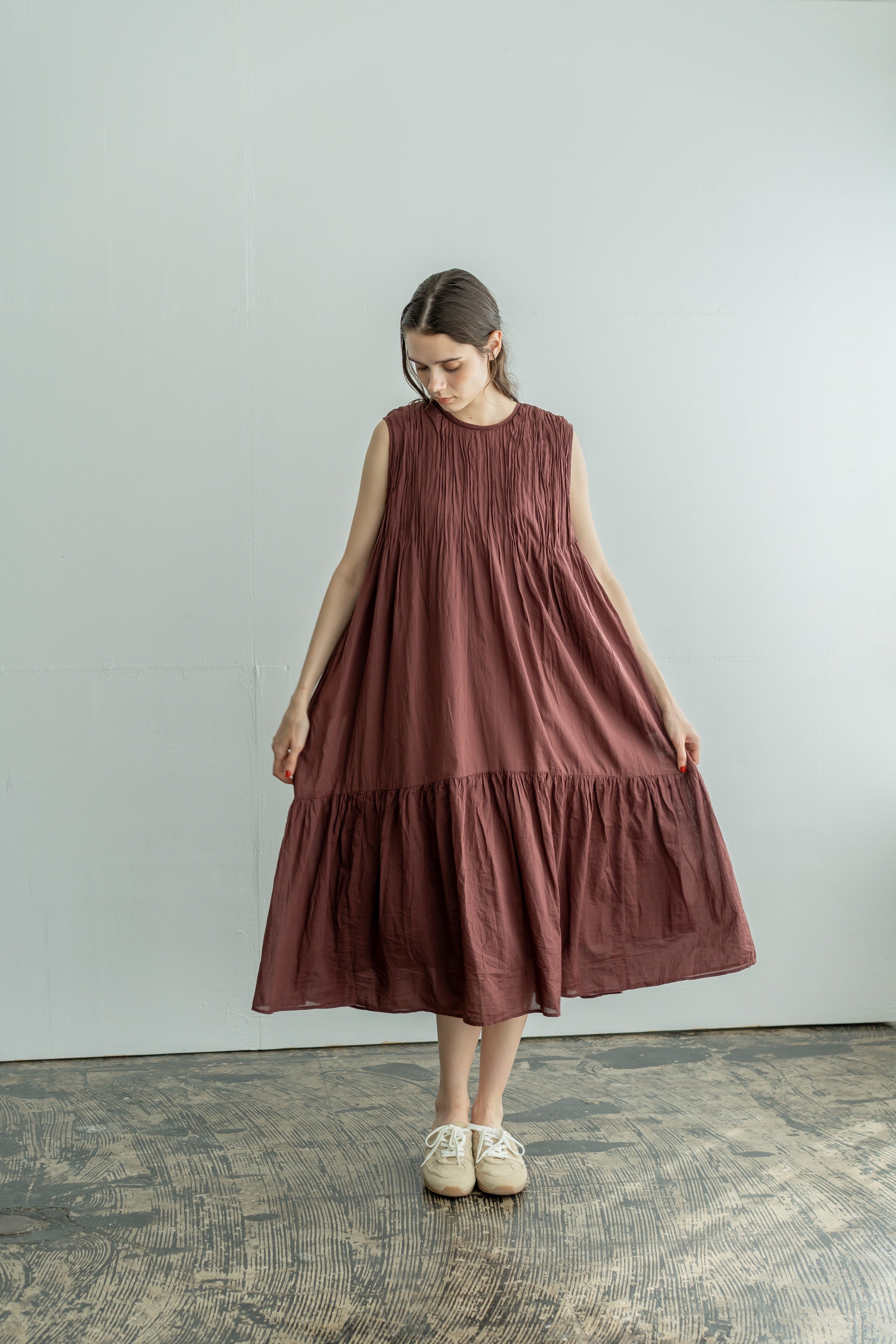 YARRA　INDIAピンタックワンピース　YR-1624-287