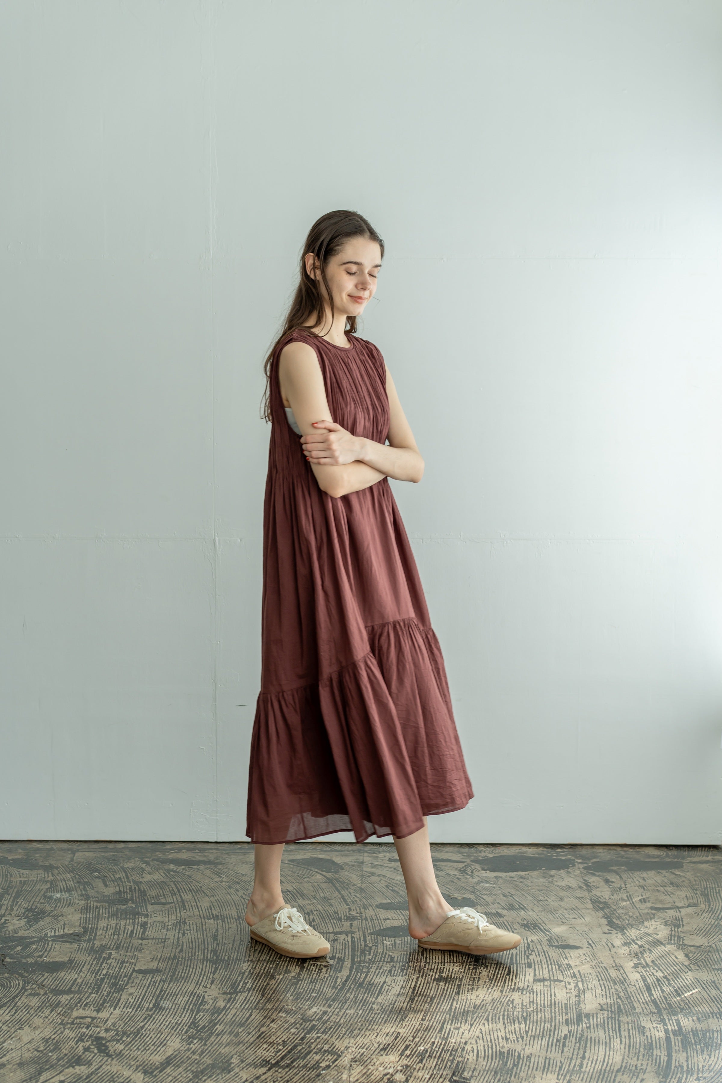 YARRA　INDIAピンタックワンピース　YR-1624-287